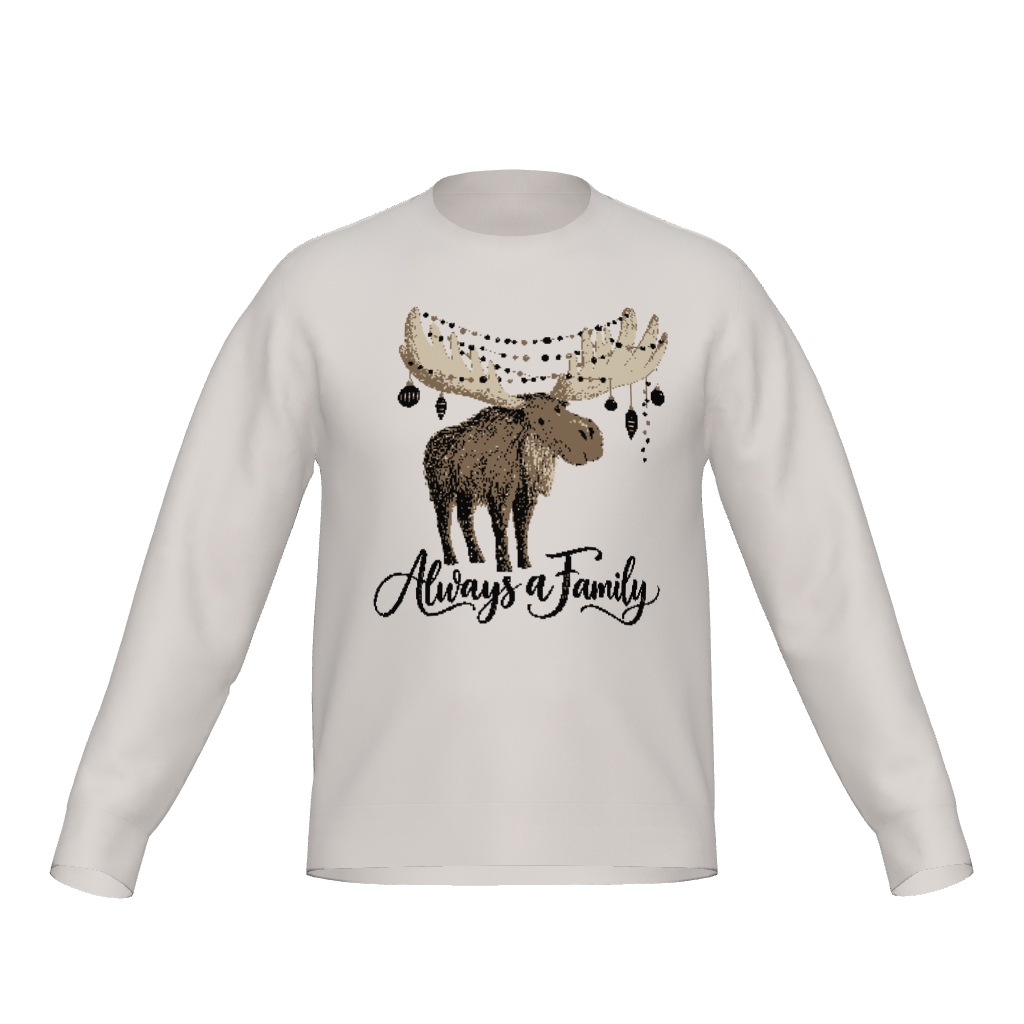 Merry Christmoose-Unisex Crewneck Classic Fit Sweater