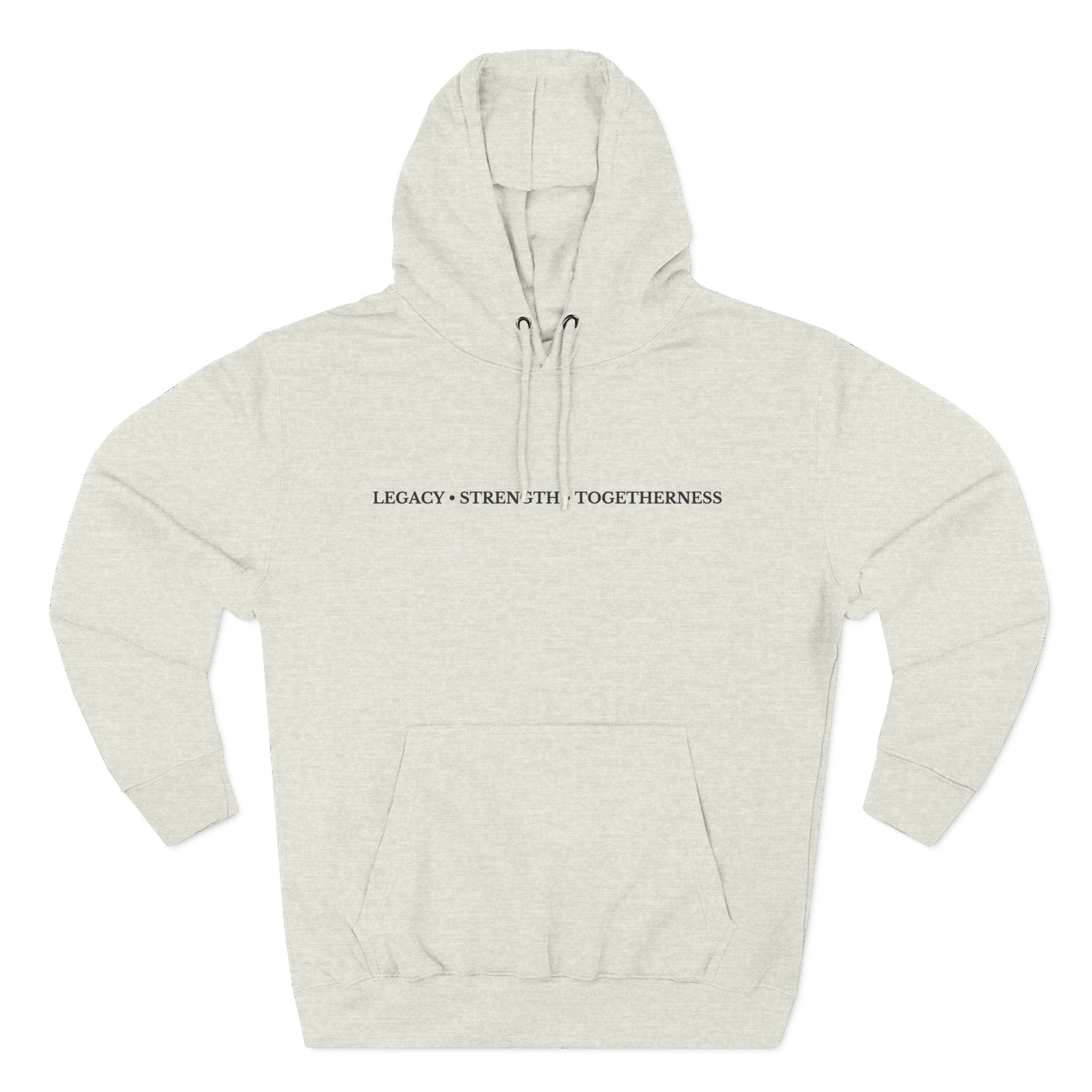 Moose Illustration Hoodie — "Always A Family" Graphic Fleece Hoodie