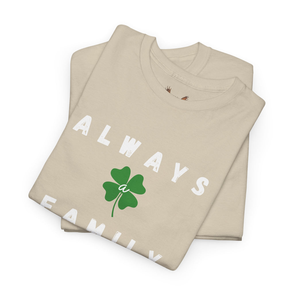 Clover Minimalist Tee — Small Four-Leaf Shamrock St. Patrick’s Day T-Shirt