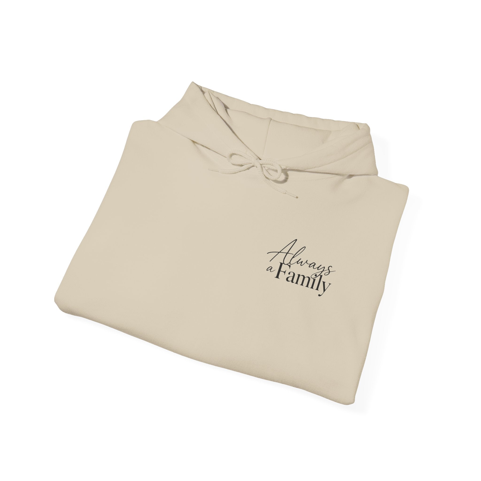 Hoodie — "Always a Family" Christmas Moose Antler Tree Holiday Hoodie