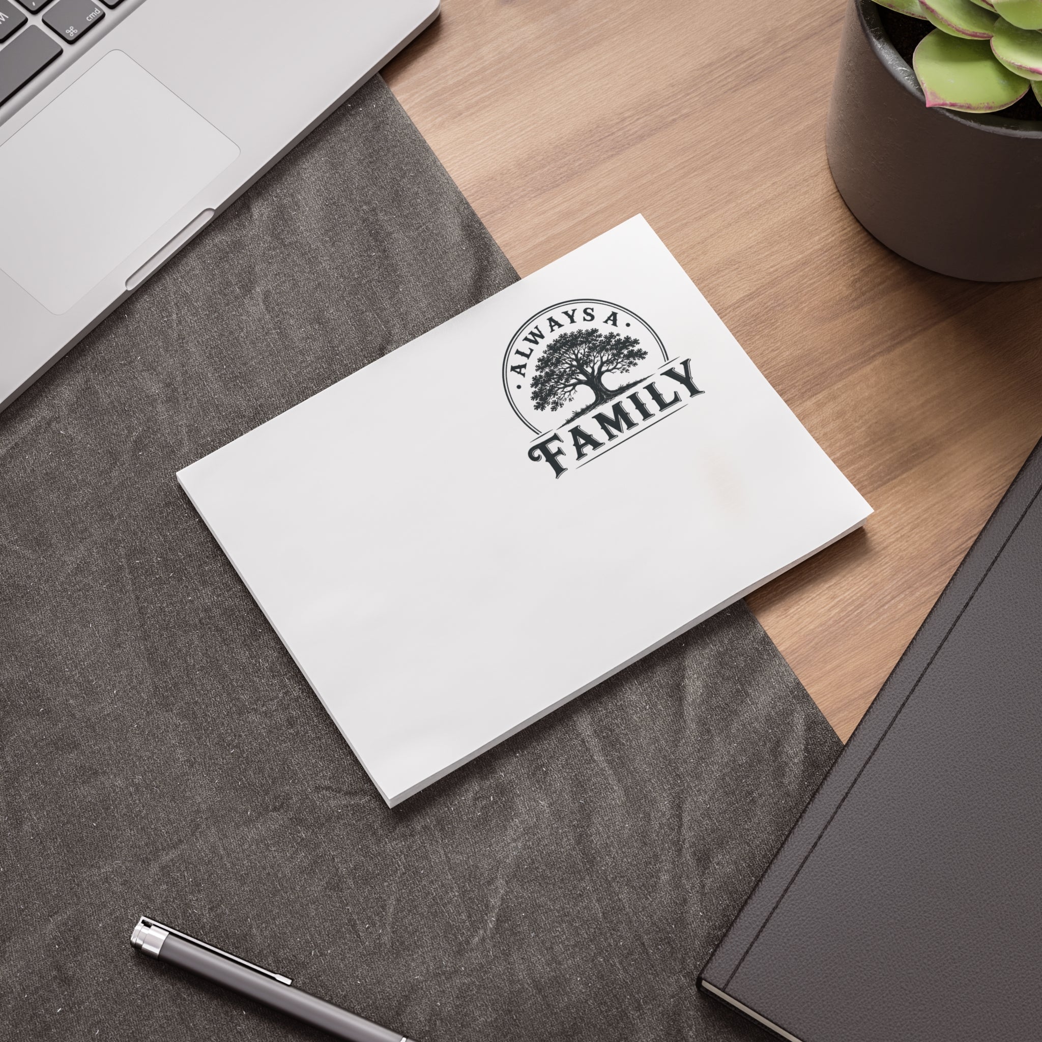 Always a Family Post-it Note Pad — Tree Logo Sticky Notes for Home & Family