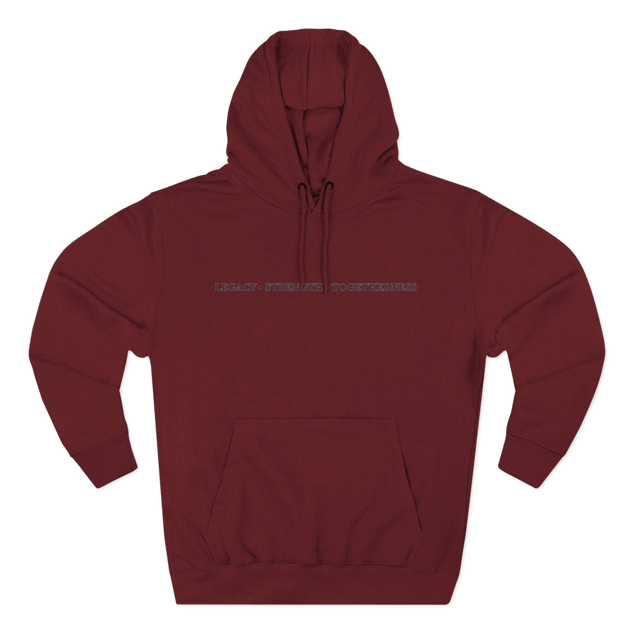 Moose Illustration Hoodie — "Always A Family" Graphic Fleece Hoodie