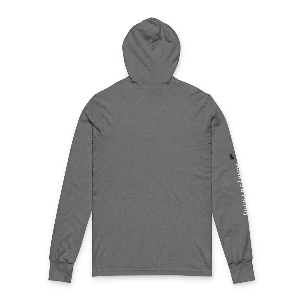 Always Bunny Hooded Long Sleeve Tee — Lightweight Hooded Tee with Bunny Ears Graphic