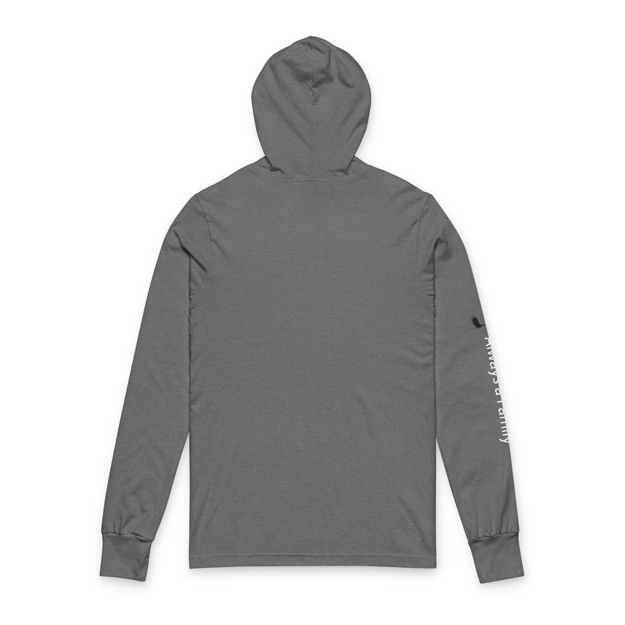 Always Bunny Hooded Long Sleeve Tee — Lightweight Hooded Tee with Bunny Ears Graphic