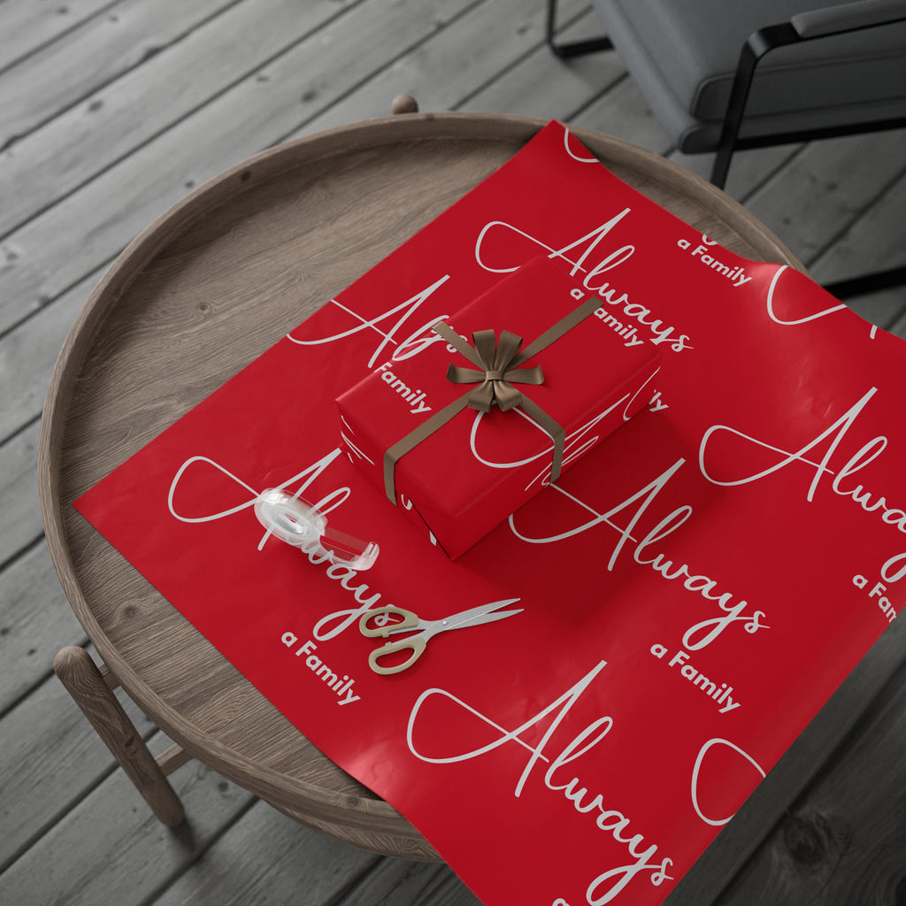 Holiday 'Happy Holidays' Red Wrapping Paper Roll — Festive Gift Wrap