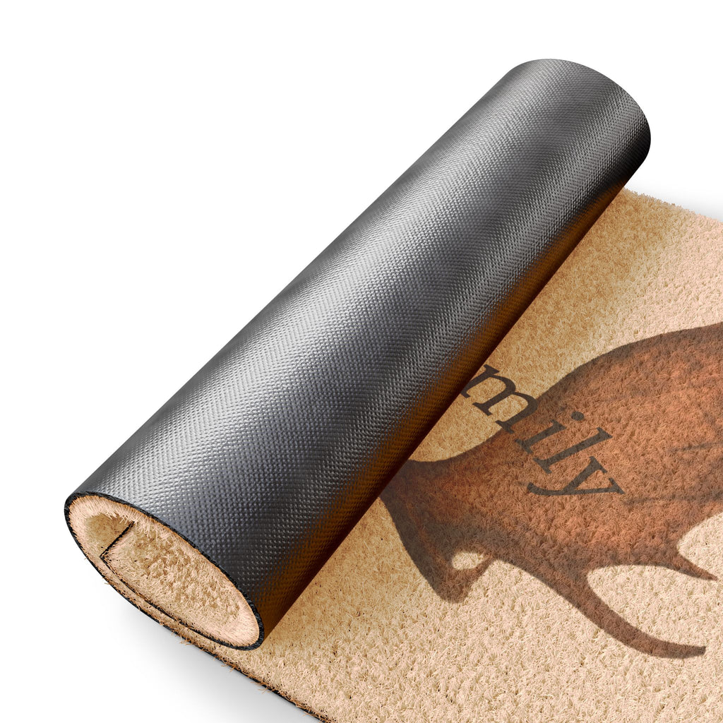 Always a Family Doormat — Rustic Moose Antler Welcome Mat