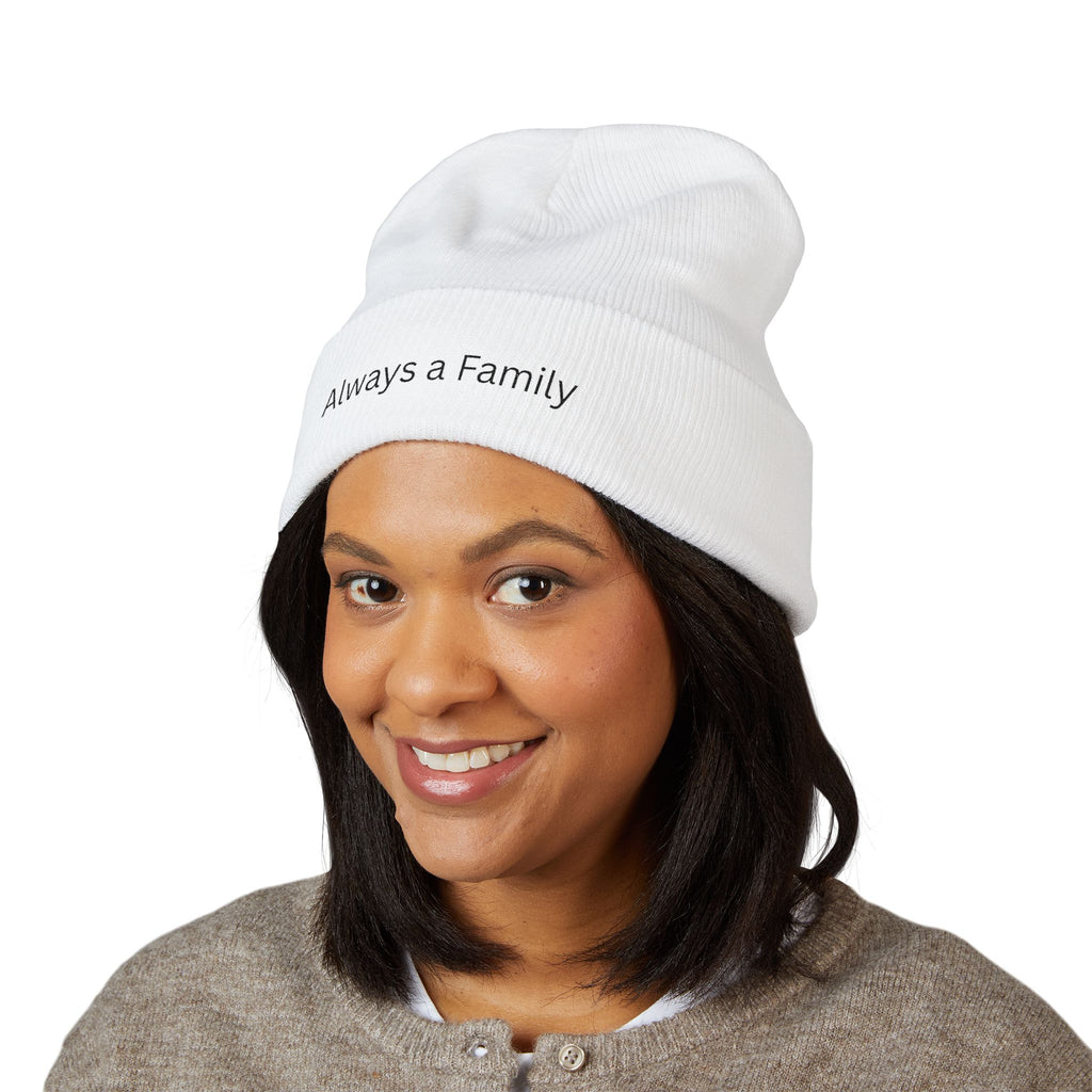 Always a Family Embroidered Cuffed Beanie