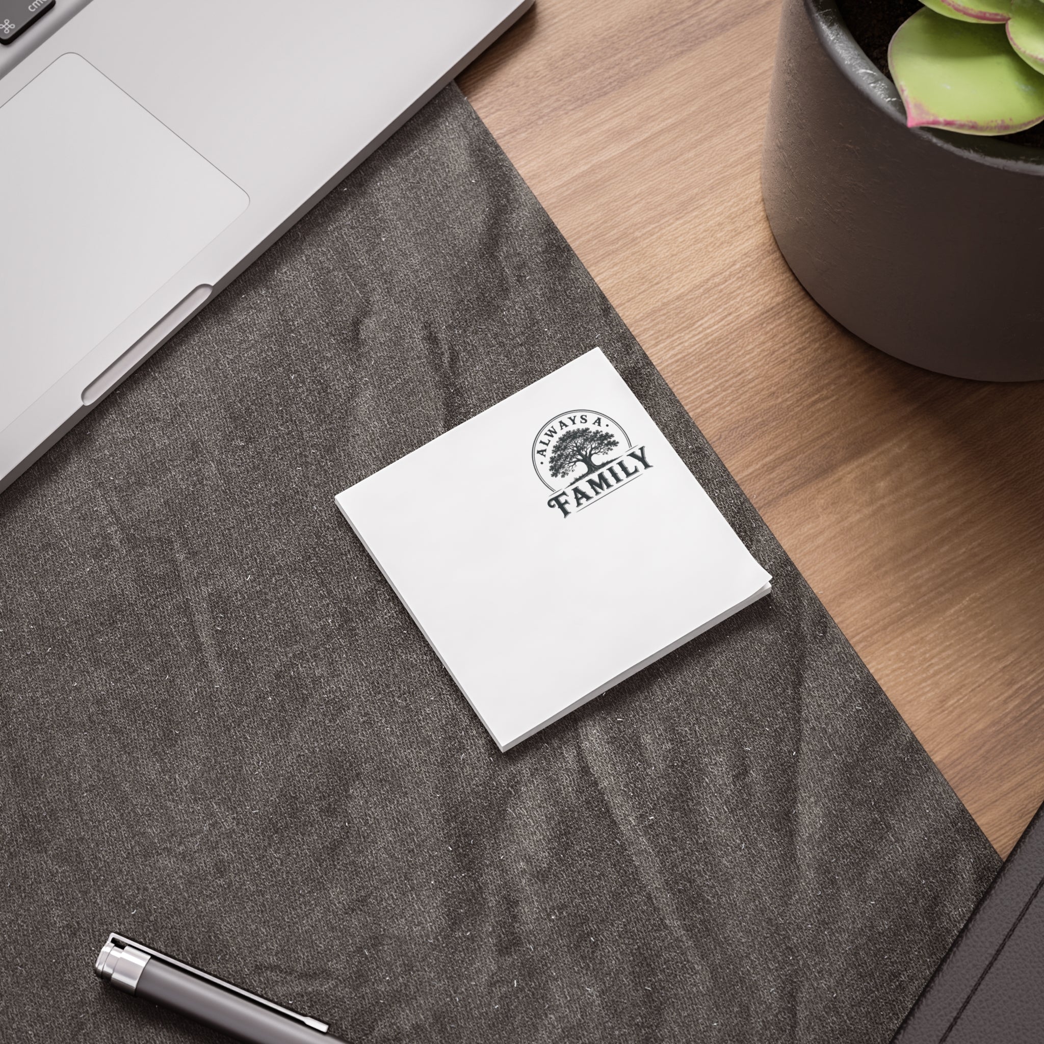 Always a Family Post-it Note Pad — Tree Logo Sticky Notes for Home & Family