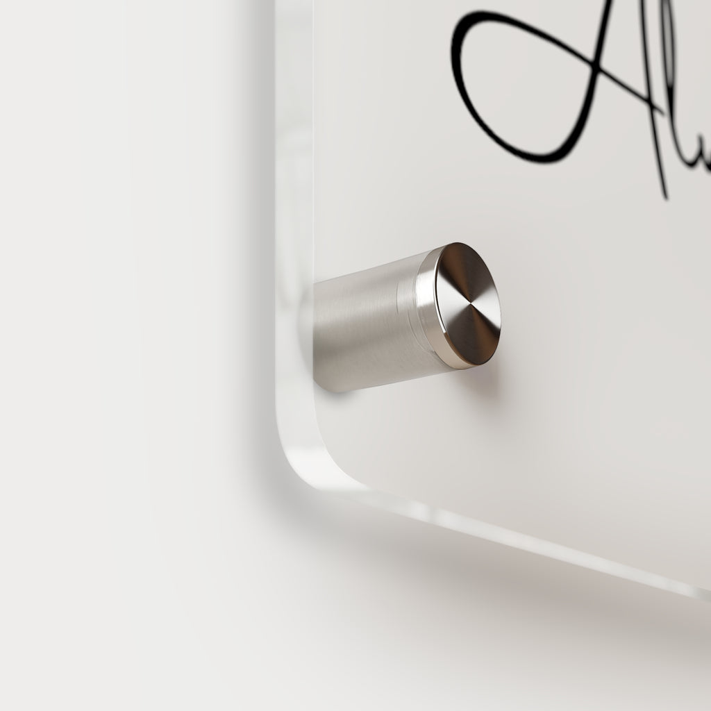 Acrylic Wall Art - "Always a Family" Modern Script Family Sign