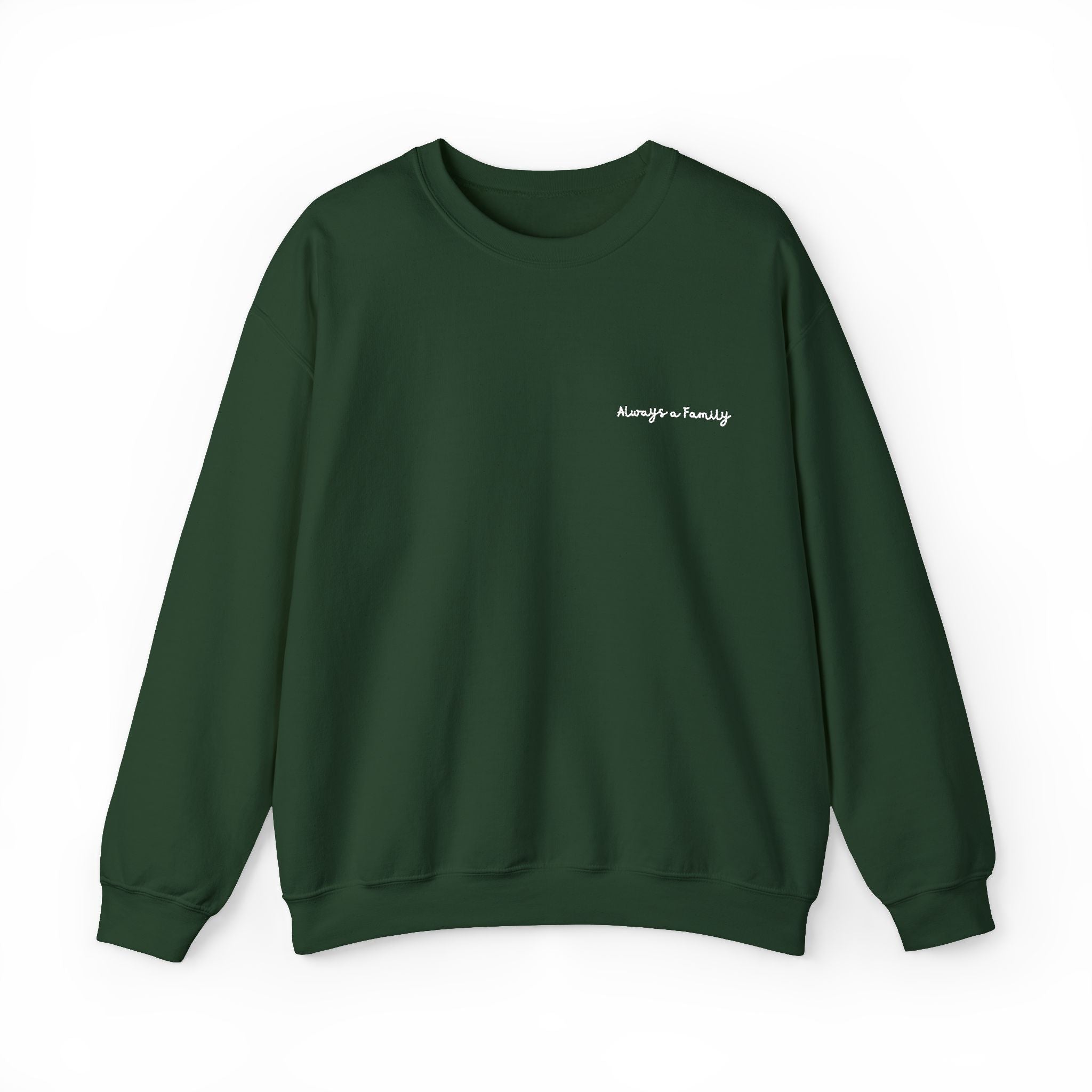 Minimal Script Logo Crewneck Sweatshirt – Subtle White Chest Print