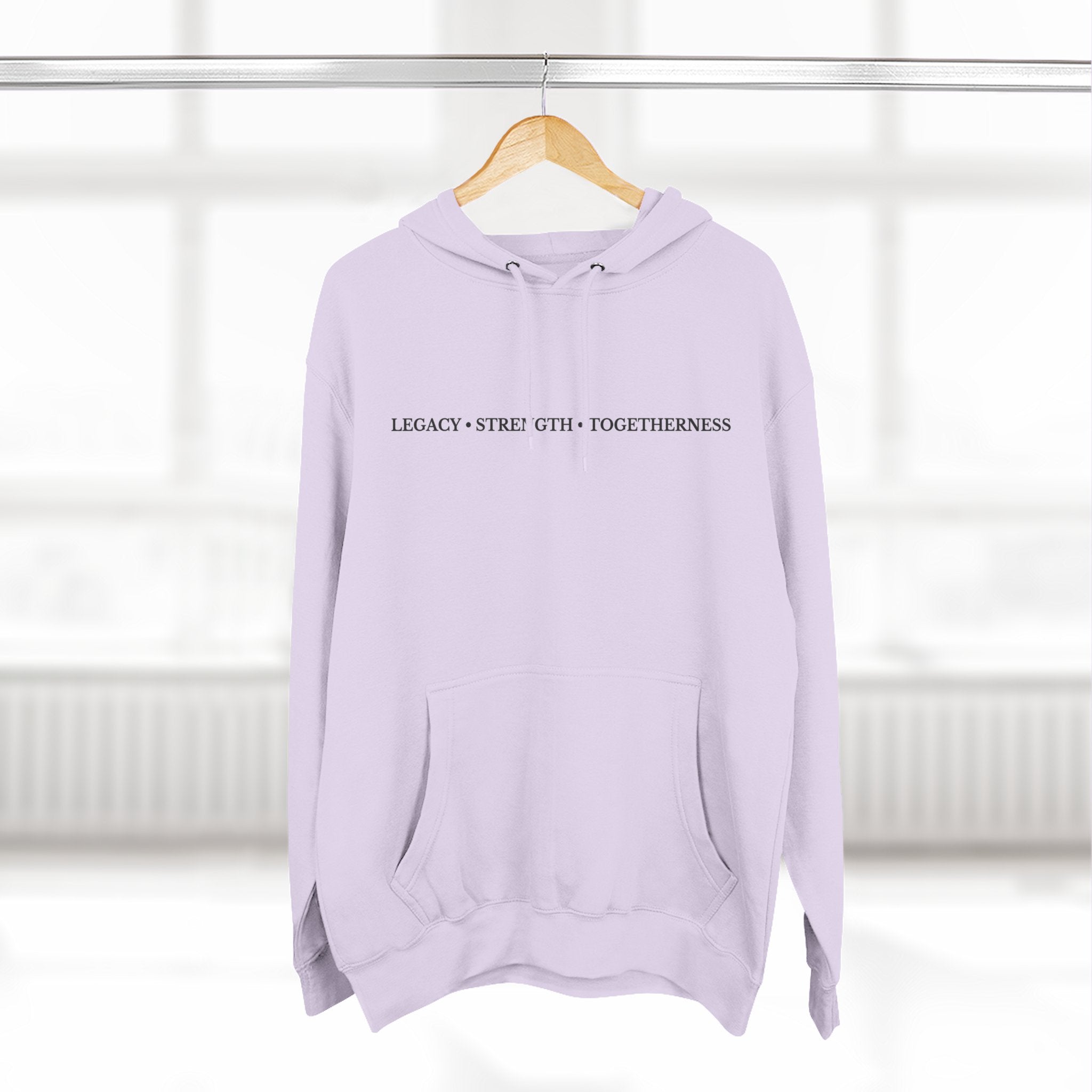Moose Illustration Hoodie — "Always A Family" Graphic Fleece Hoodie
