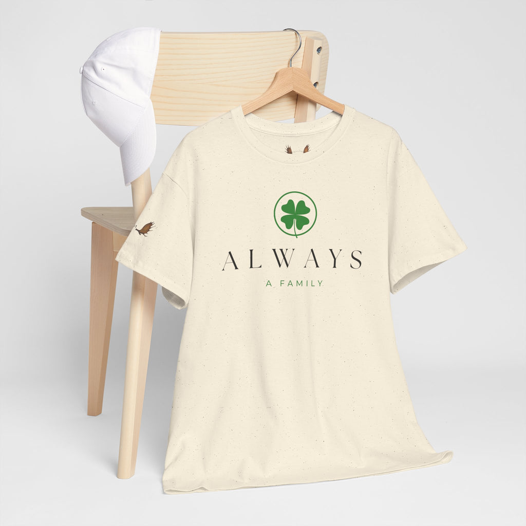 Always Family T-Shirt — Clover Logo Tee (St. Patrick’s Day, Lucky Charm)