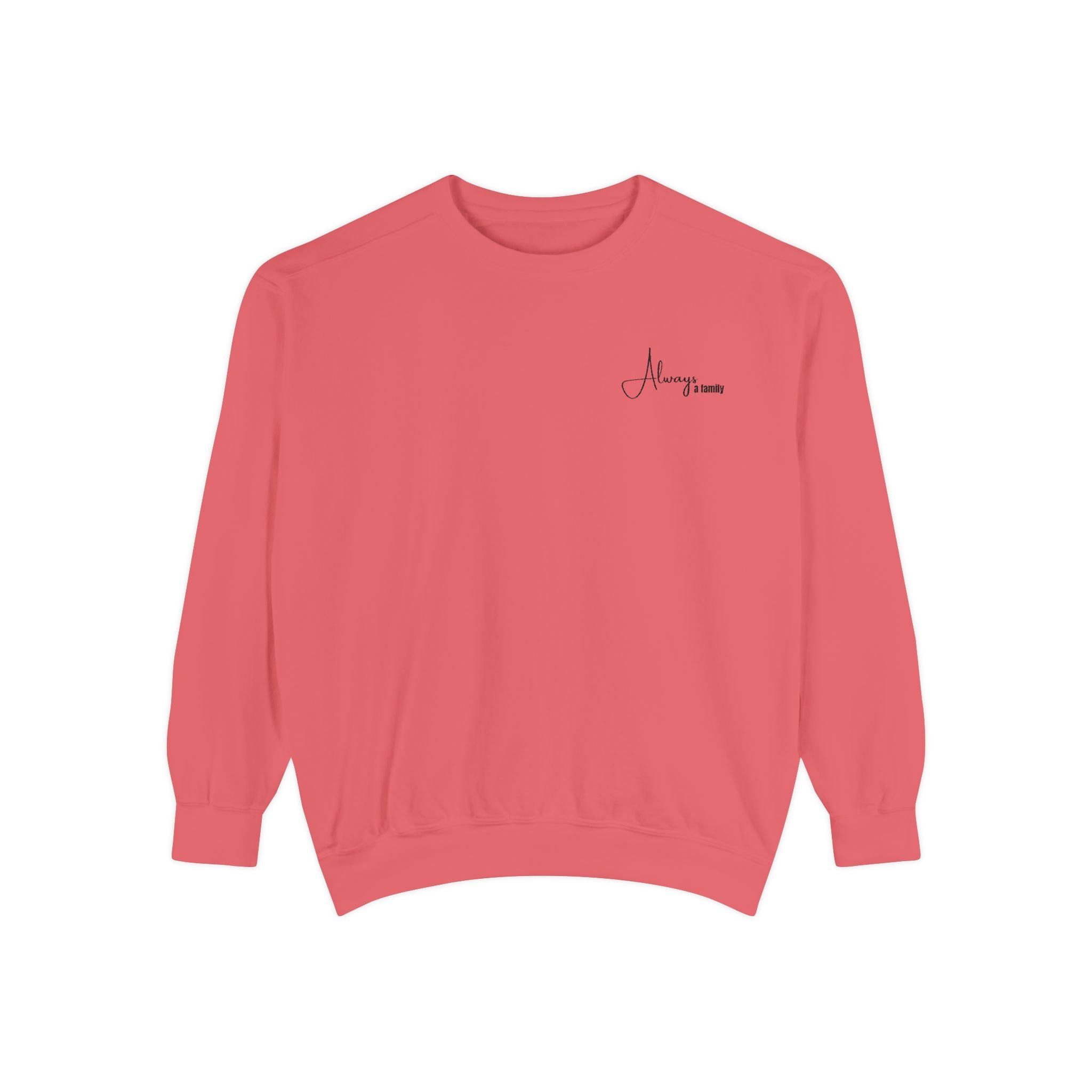 Minimalist 'Always' Script Sweatshirt — White Garment-Dyed Crewneck