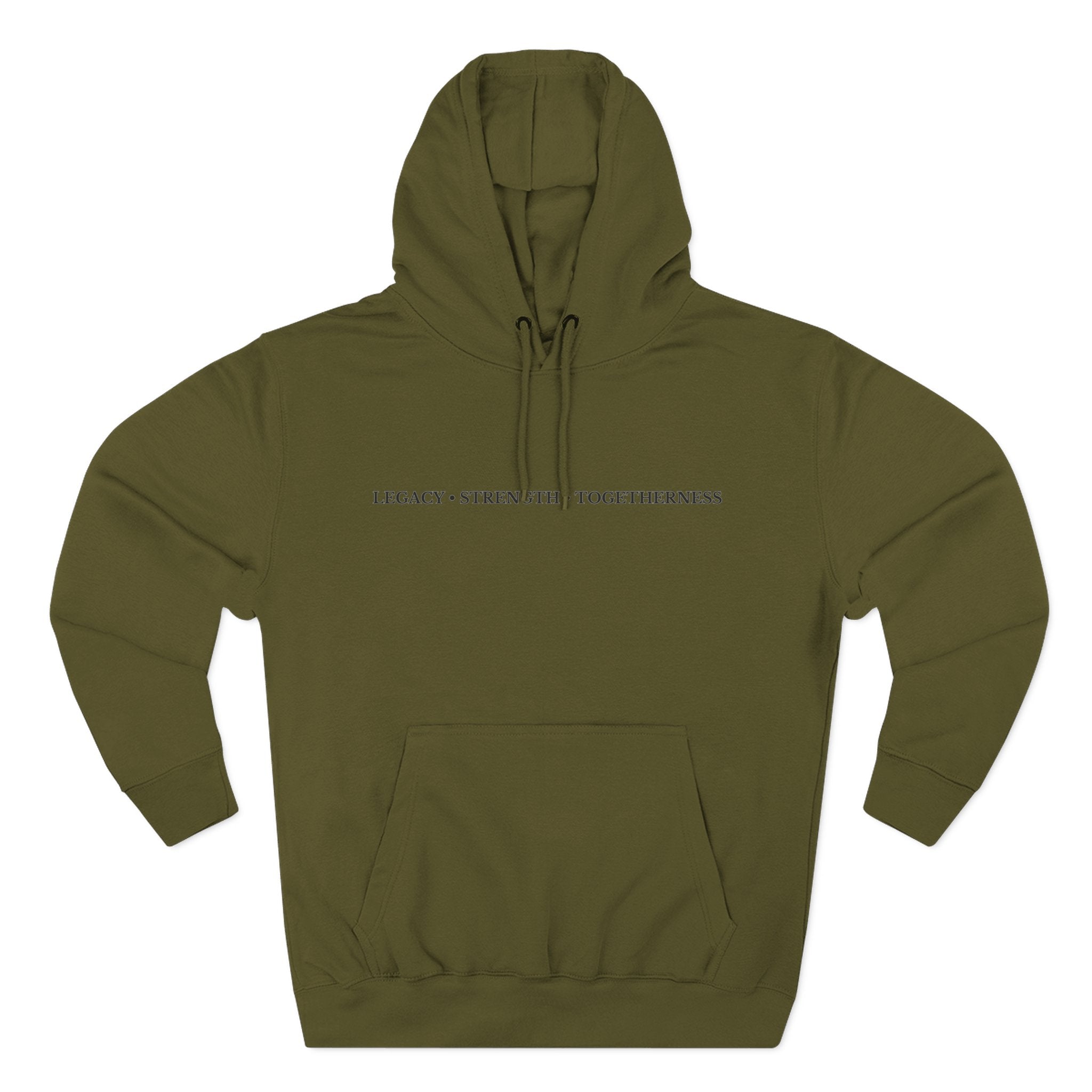 Moose Illustration Hoodie — "Always A Family" Graphic Fleece Hoodie