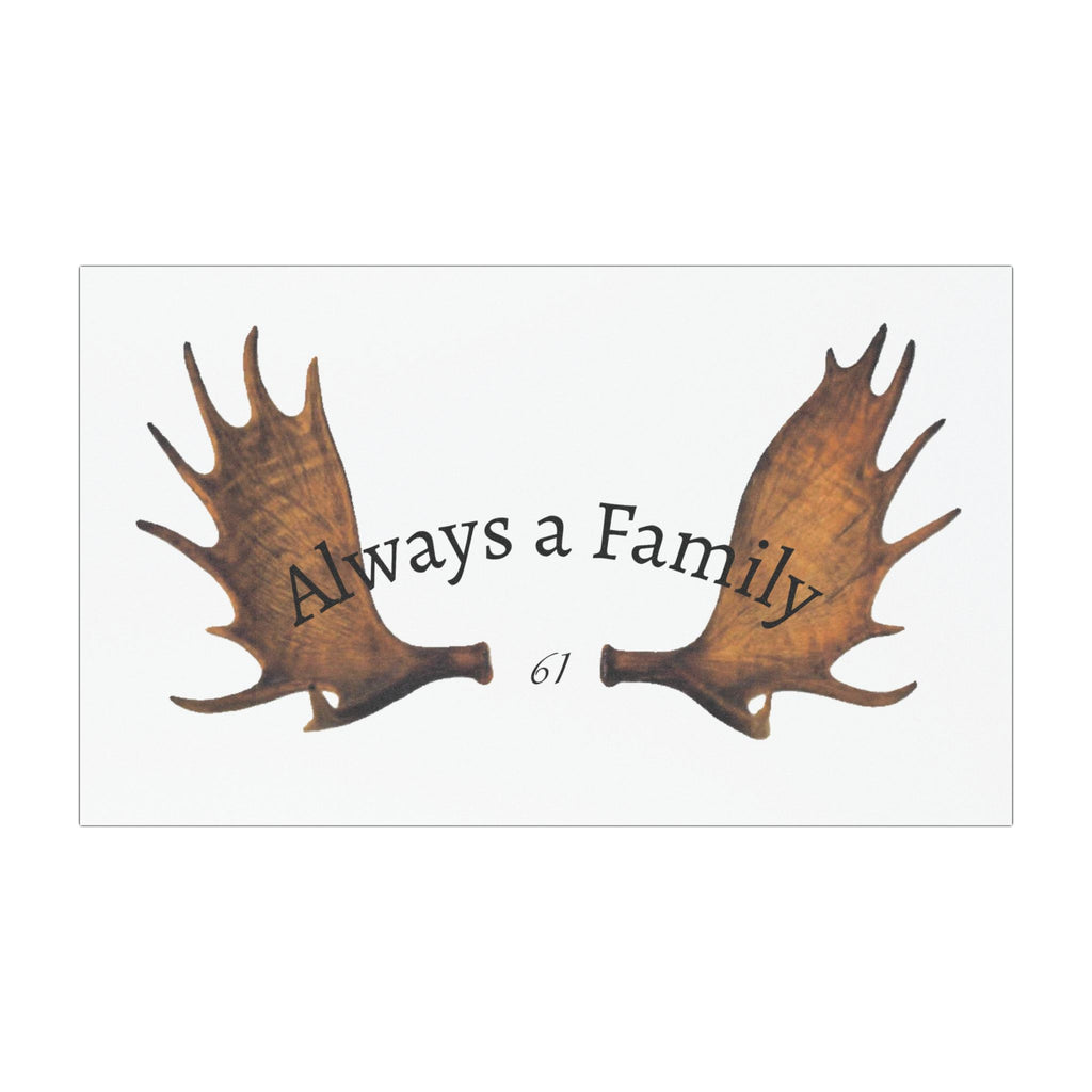 Always a Family Car Magnet — Rustic Antler Design