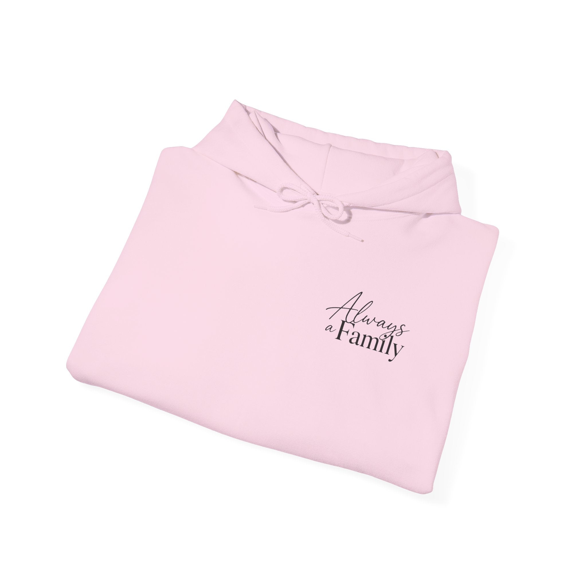 Hoodie — "Always a Family" Christmas Moose Antler Tree Holiday Hoodie