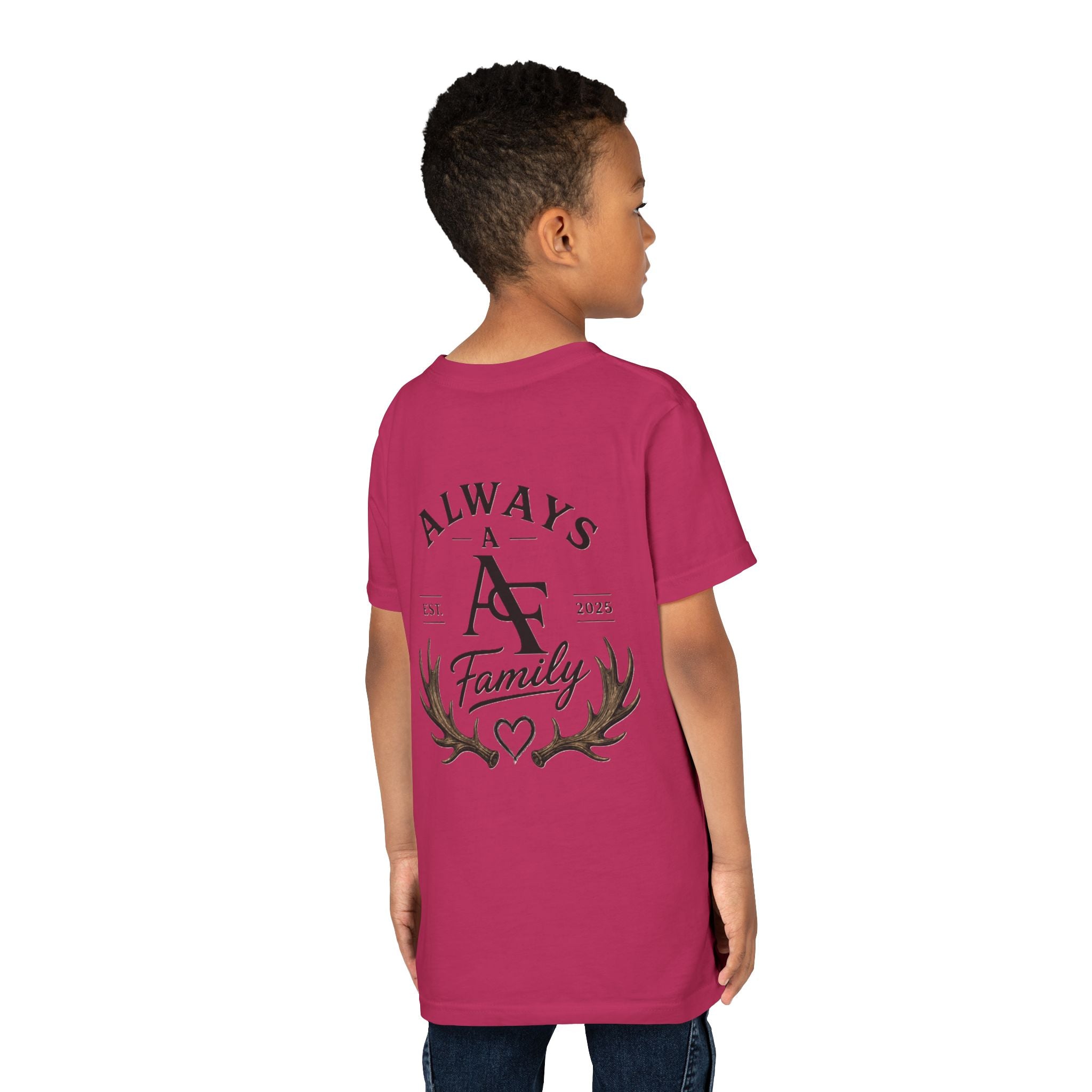 Always A Family Youth Tee — "Always A Family" Antler Logo Kids T-Shirt