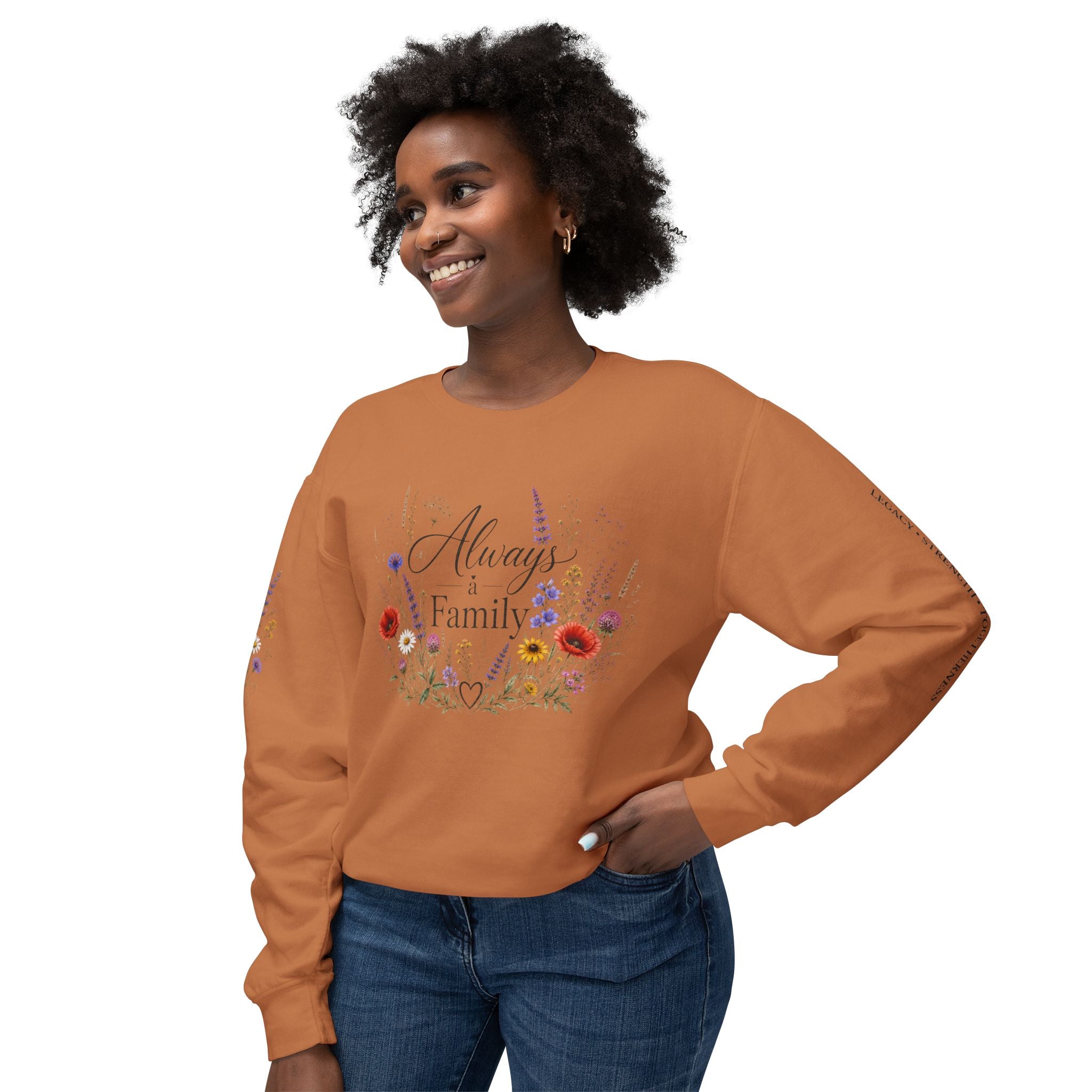 Always Family Floral Crewneck Sweatshirt