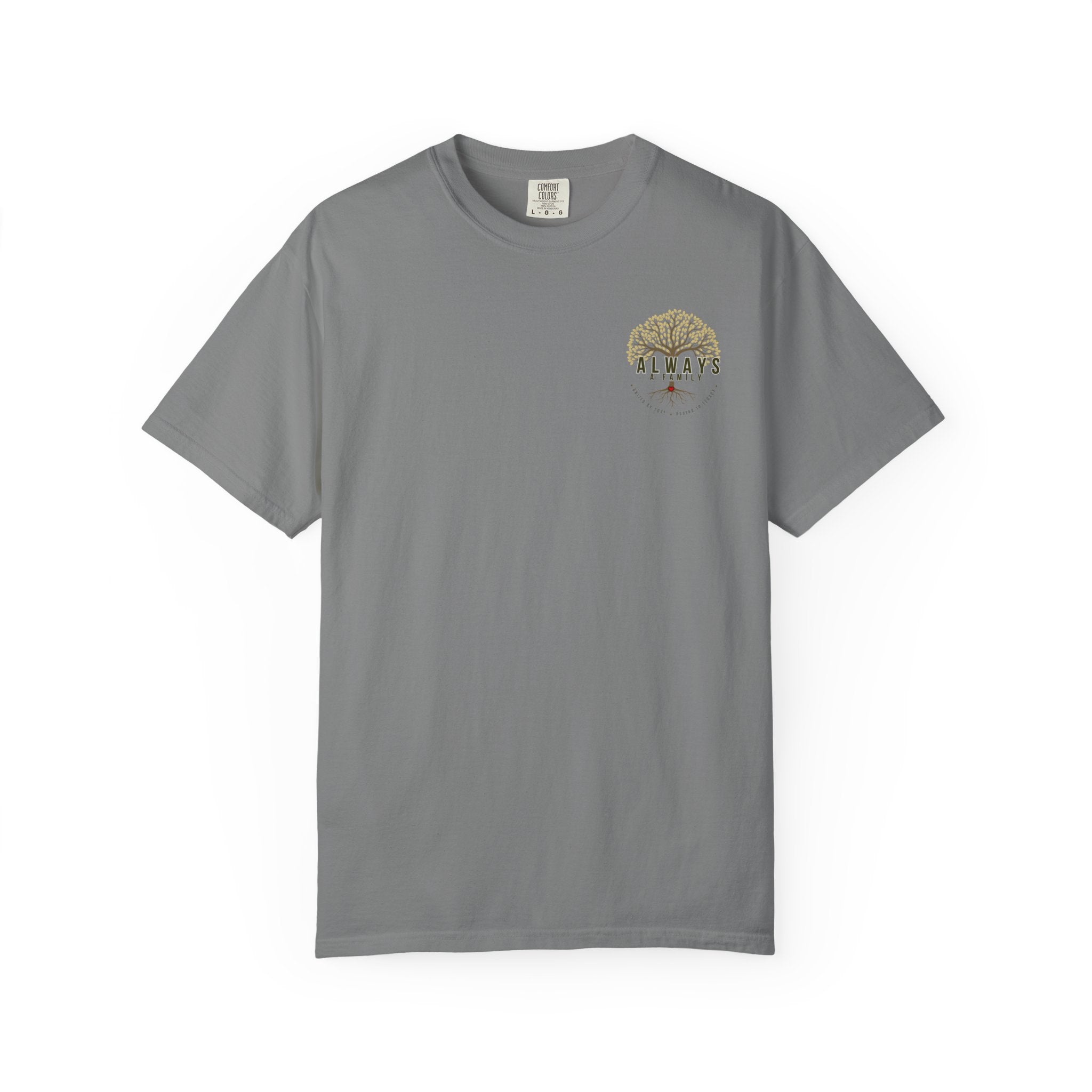 Family Tree T-Shirt — "Always a Family" Inspirational Tee