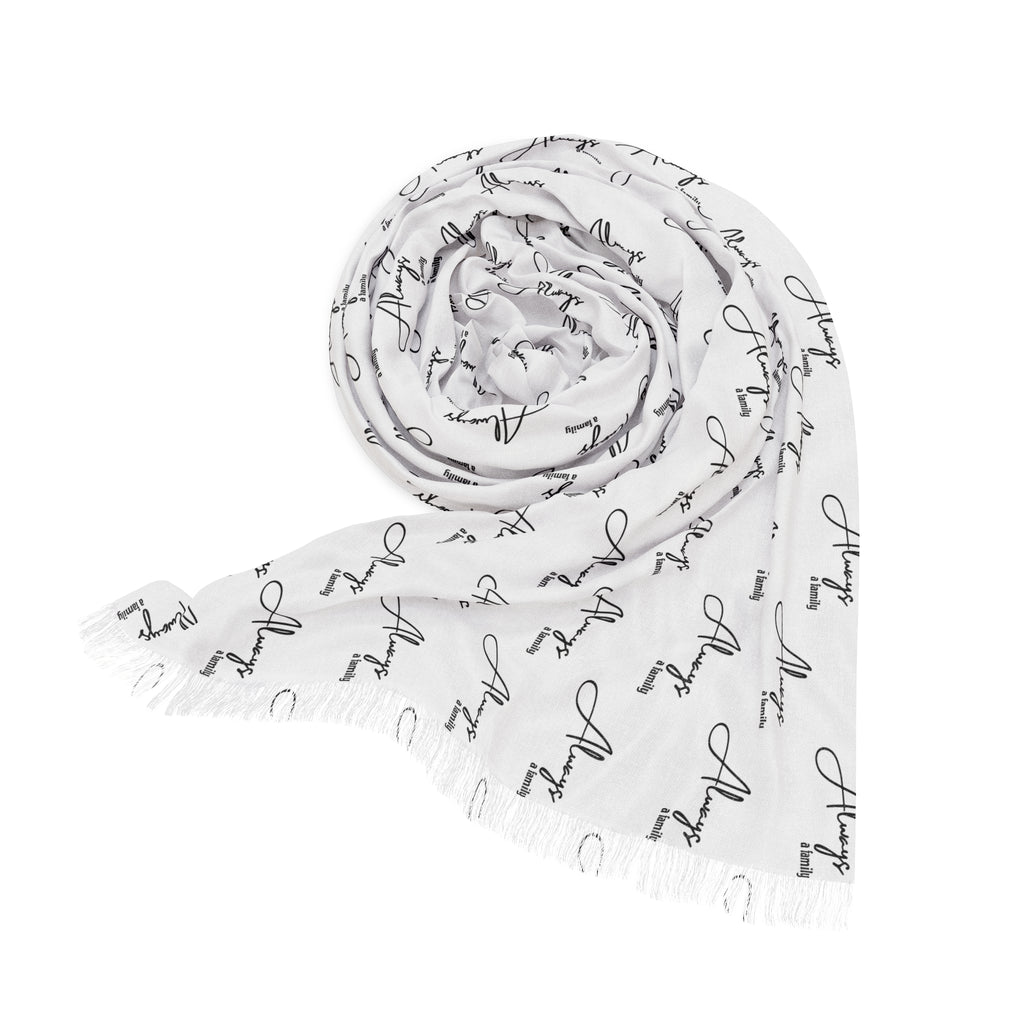 Light Scarf - Minimal Monogram Print Lightweight Scarf