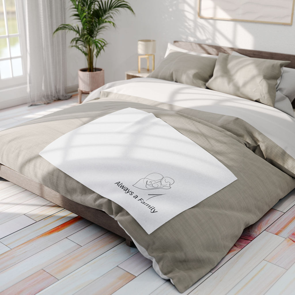 Arctic Fleece Blanket - "Always a Family" Cozy Throw for Home, Family Gifts & Winter Comfort