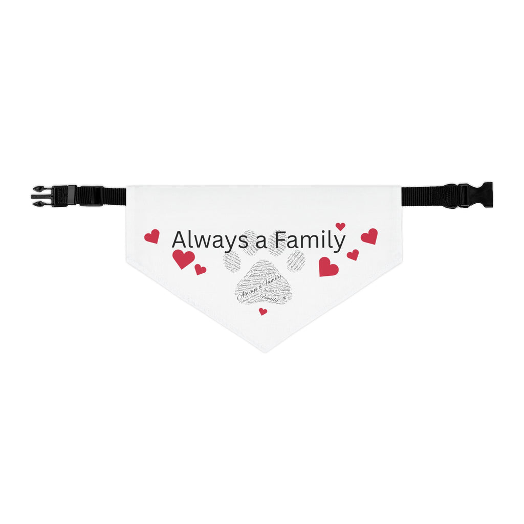 Pet Bandana Collar with Paw Print Word Art — Cute Dog & Cat Accessory