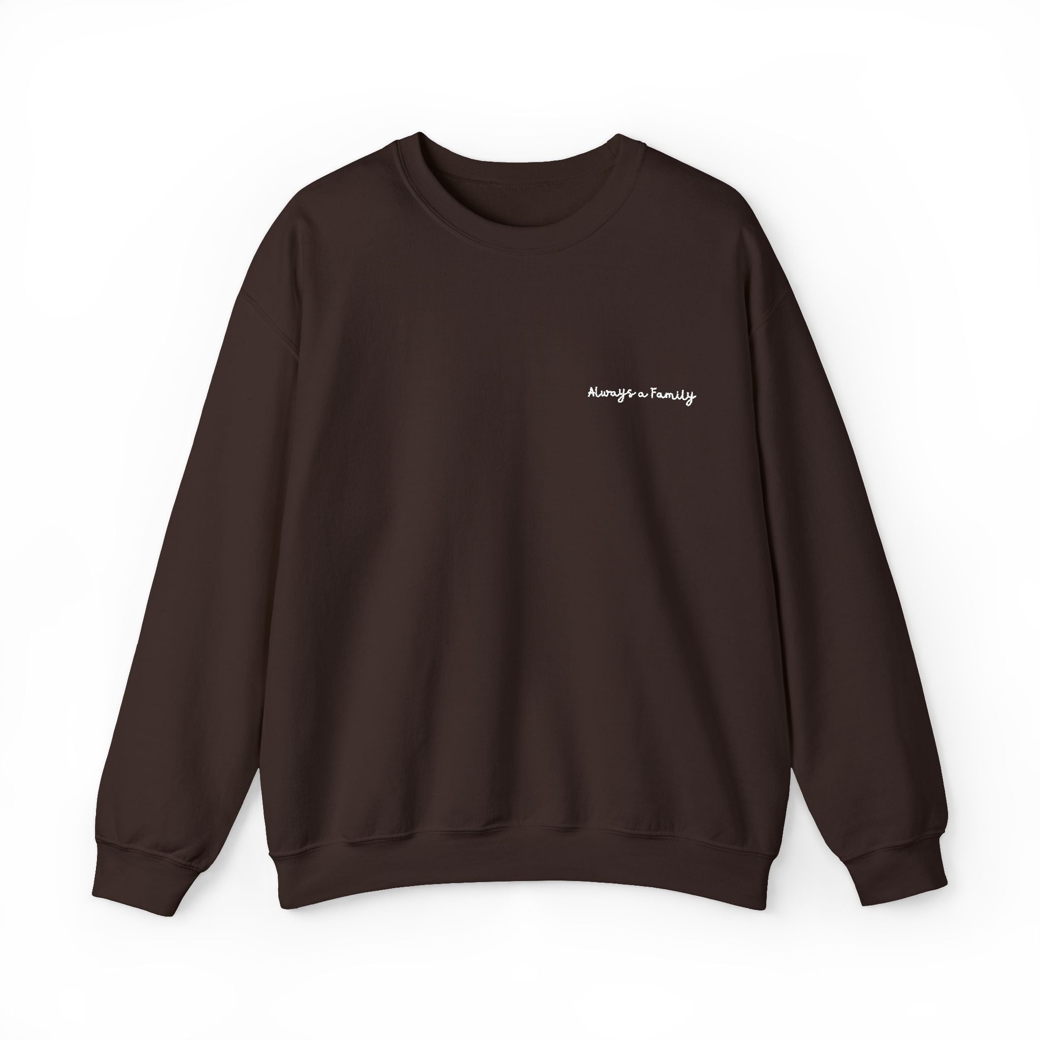 Minimal Script Logo Crewneck Sweatshirt – Subtle White Chest Print