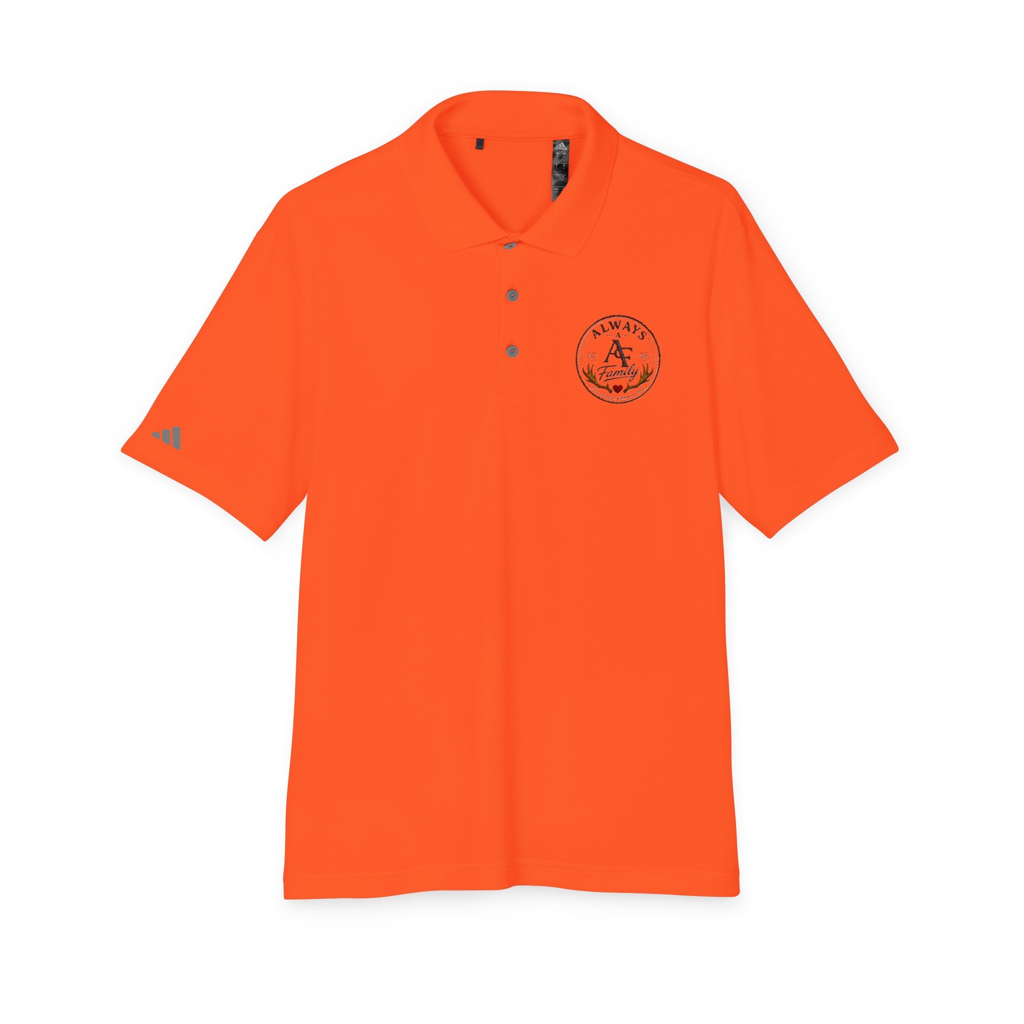 Embroidered Anchor Polo Shirt —AF Logo Performance Golf Polo