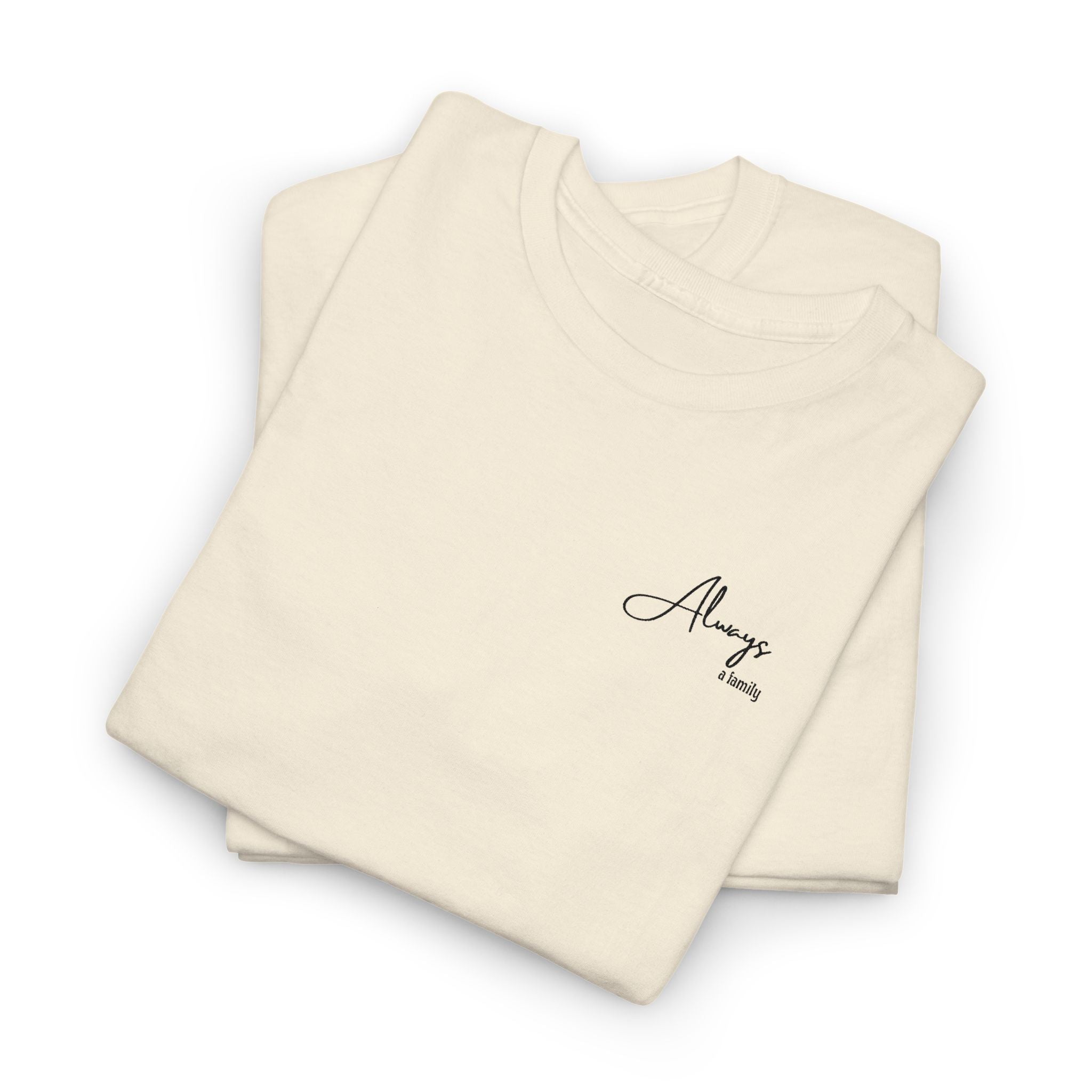 Classic 'Always' Script Tee — Minimalist White T-Shirt