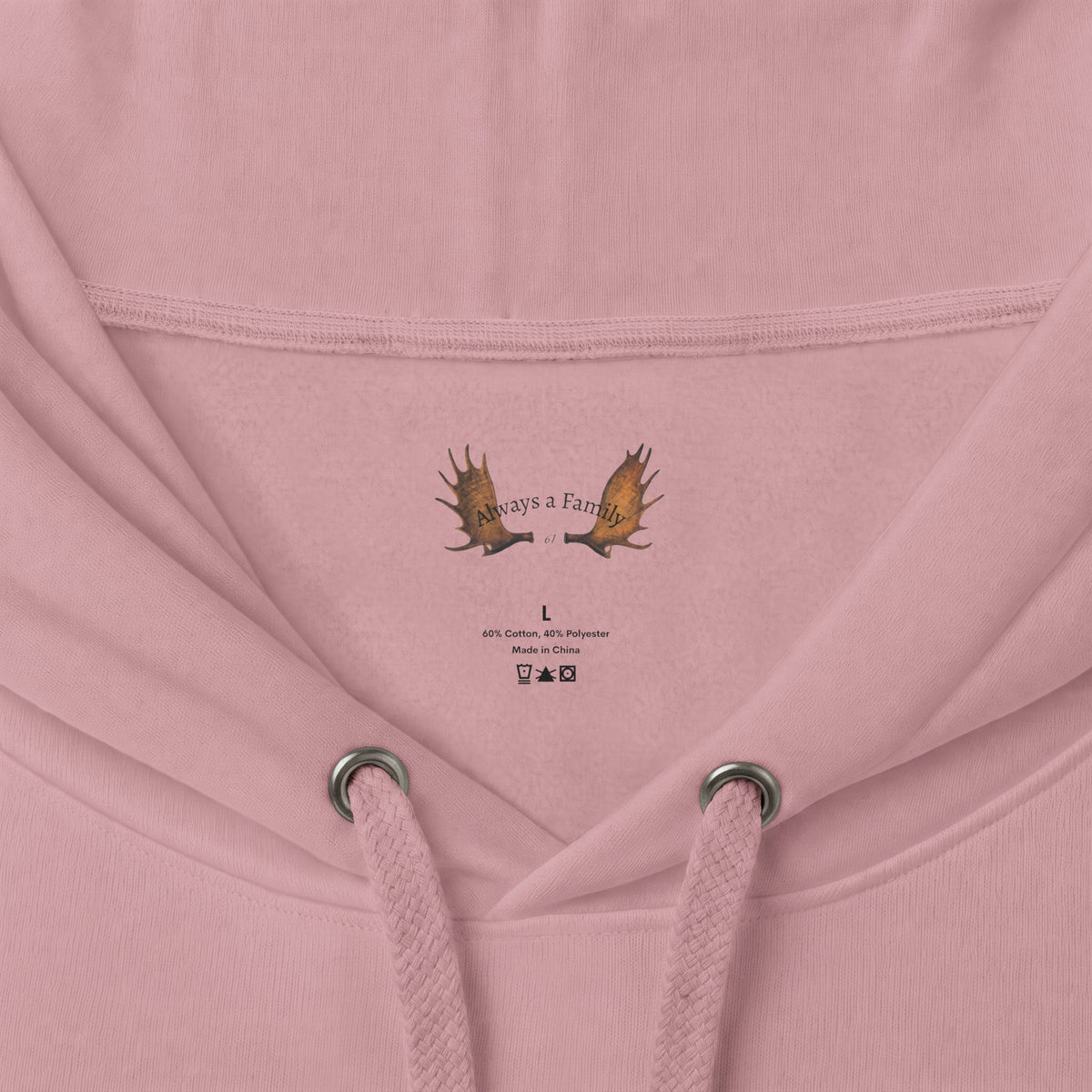 Always a Family Hoodie — Cozy White Script Family Sweatshirt