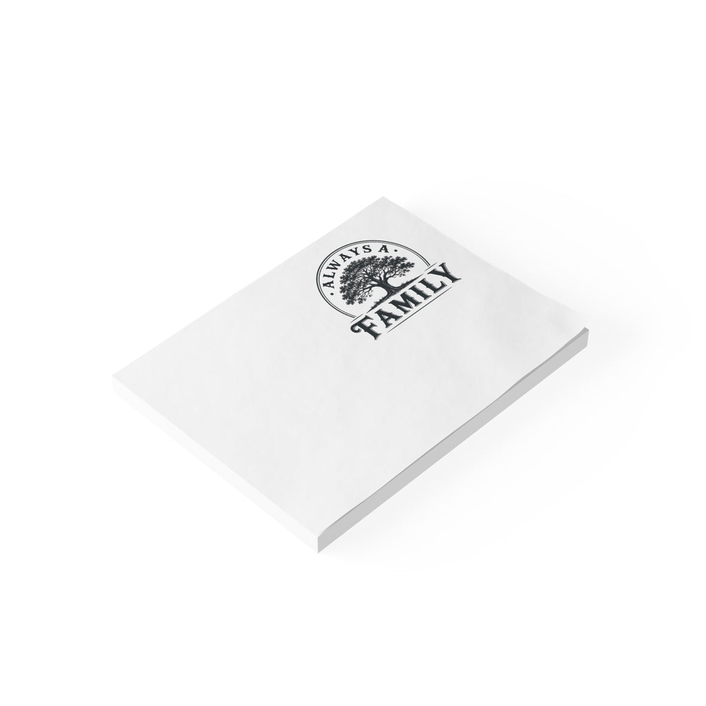 Always a Family Post-it Note Pad — Tree Logo Sticky Notes for Home & Family