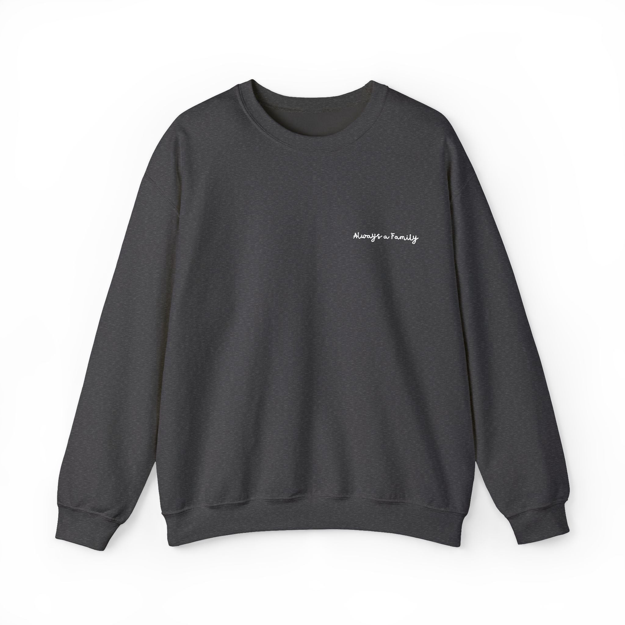 Minimal Script Logo Crewneck Sweatshirt – Subtle White Chest Print