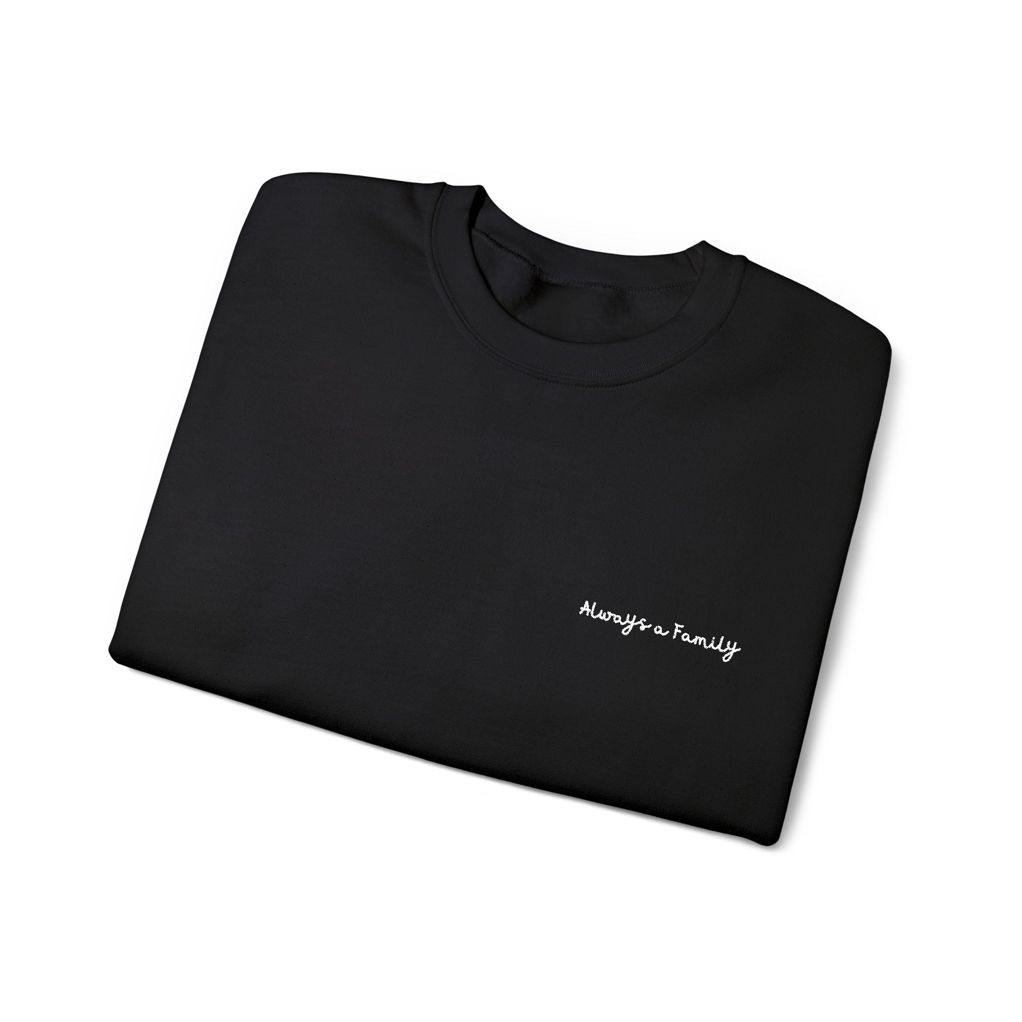 Minimal Script Logo Crewneck Sweatshirt – Subtle White Chest Print