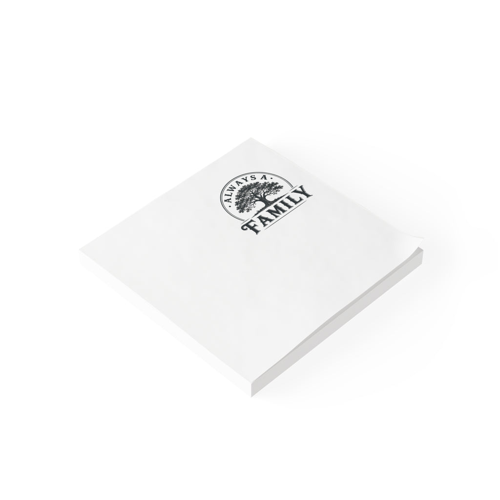 Always a Family Post-it Note Pad — Tree Logo Sticky Notes for Home & Family