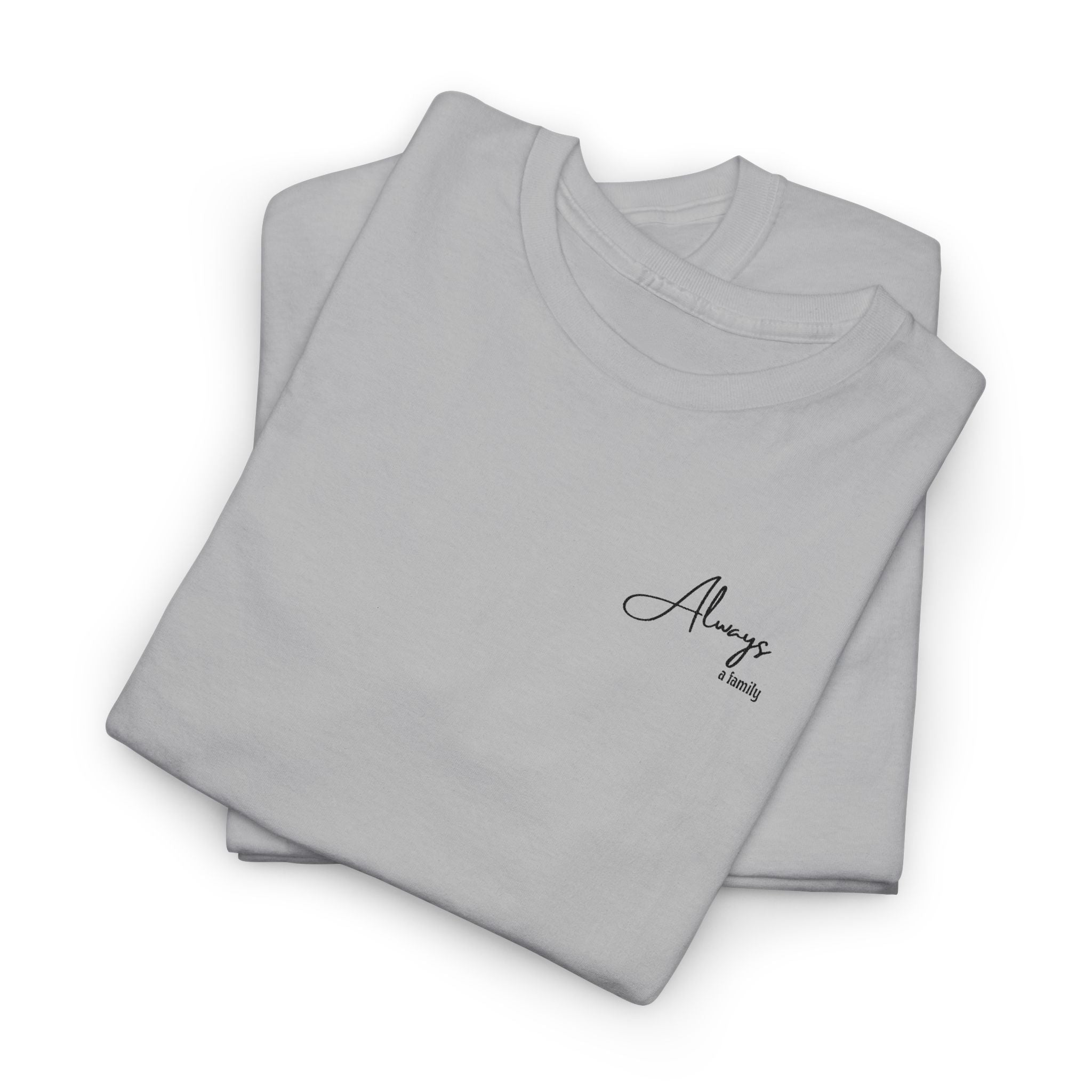 Classic 'Always' Script Tee — Minimalist White T-Shirt