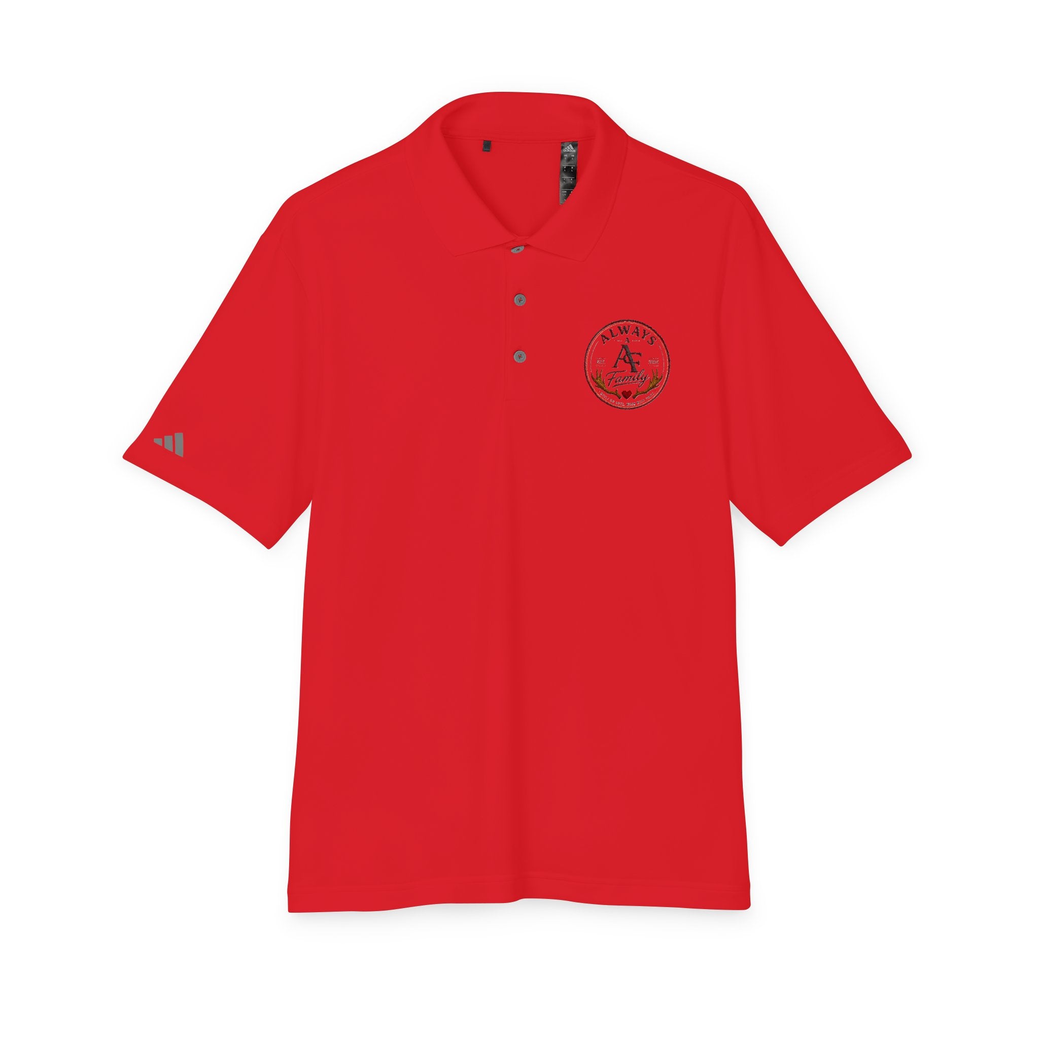 Embroidered Anchor Polo Shirt —AF Logo Performance Golf Polo