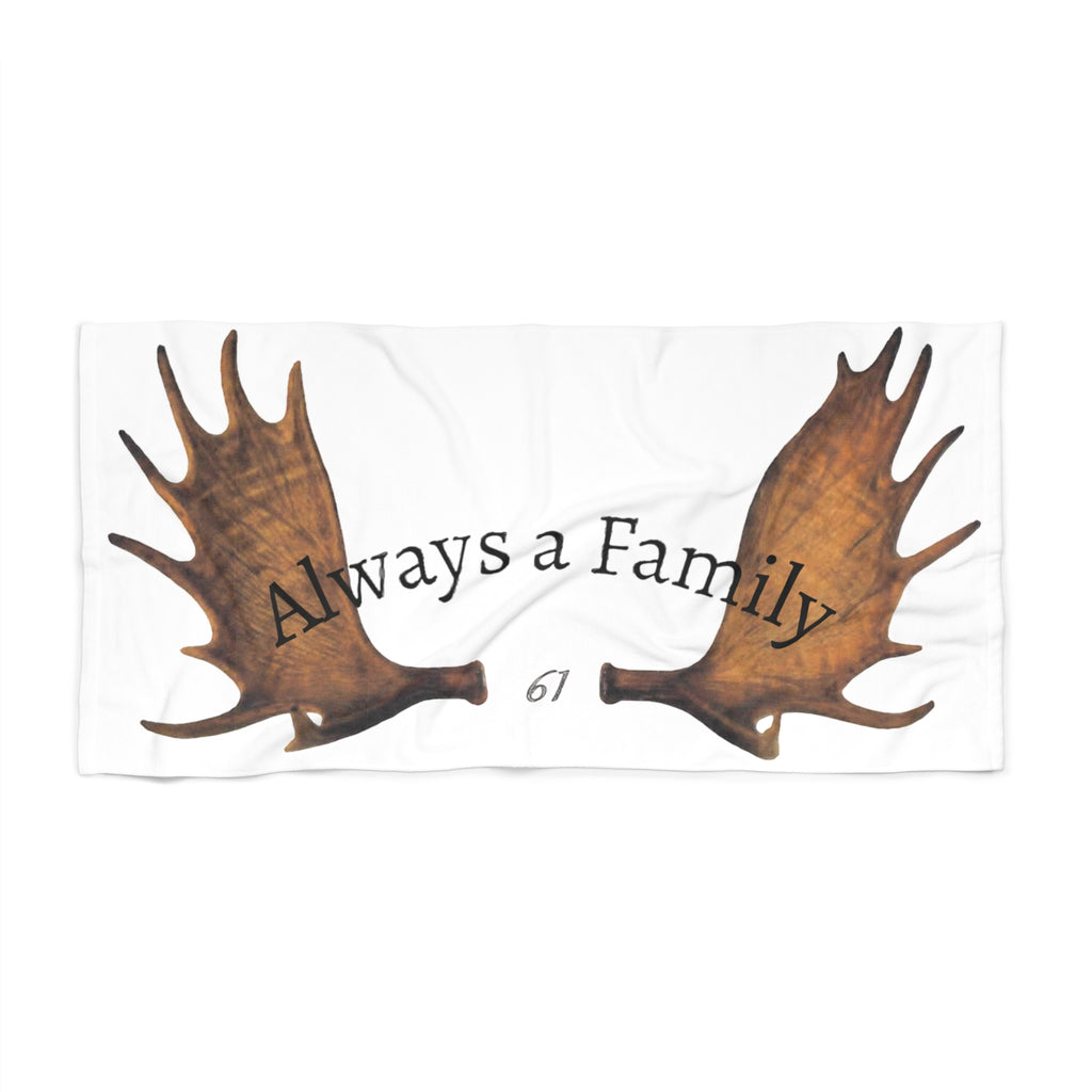 Always a Family Beach Towel — Moose Antler Rustic Family Design