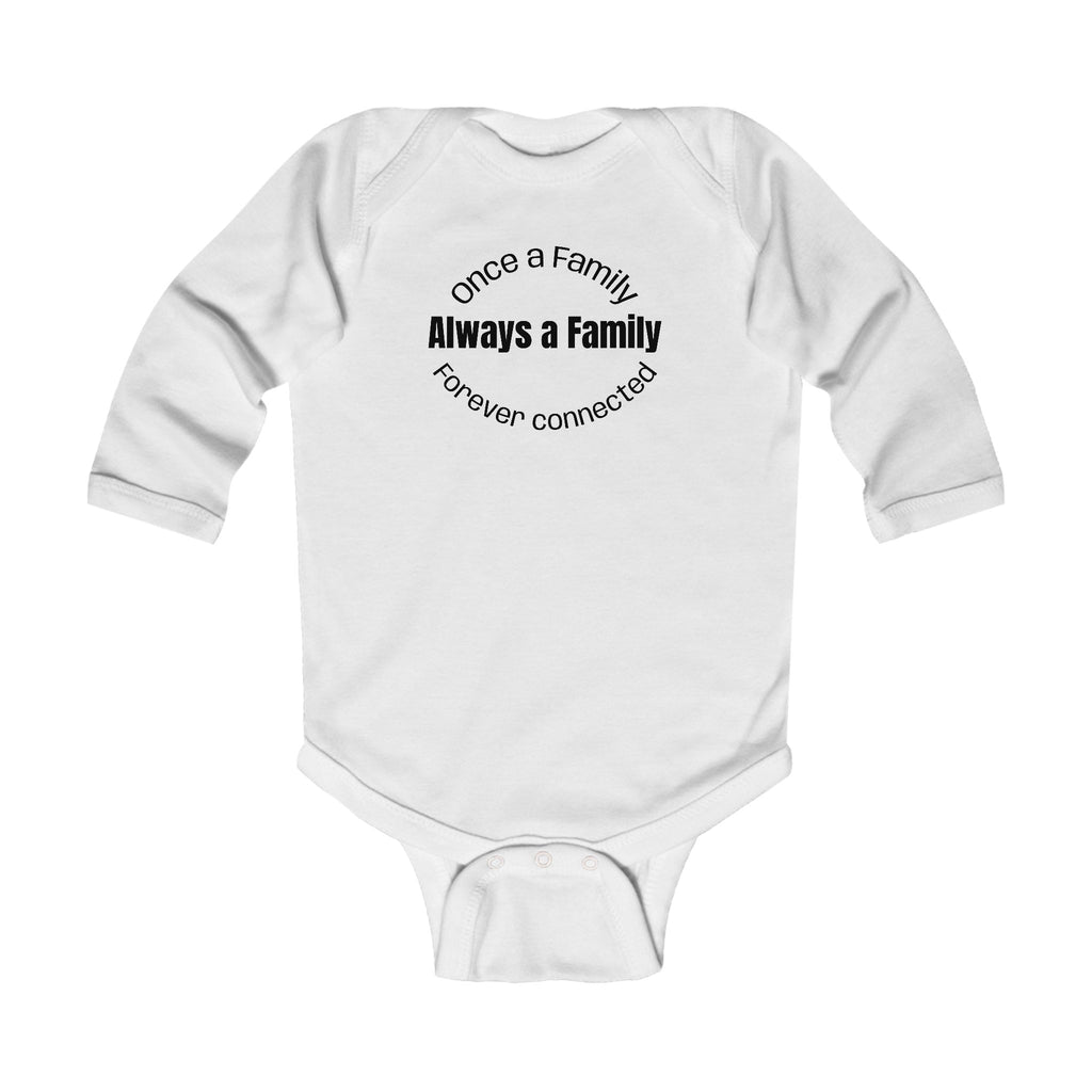 Infant Bodysuit — 'Always a Family' Moose Baby Onesie (Long Sleeve)