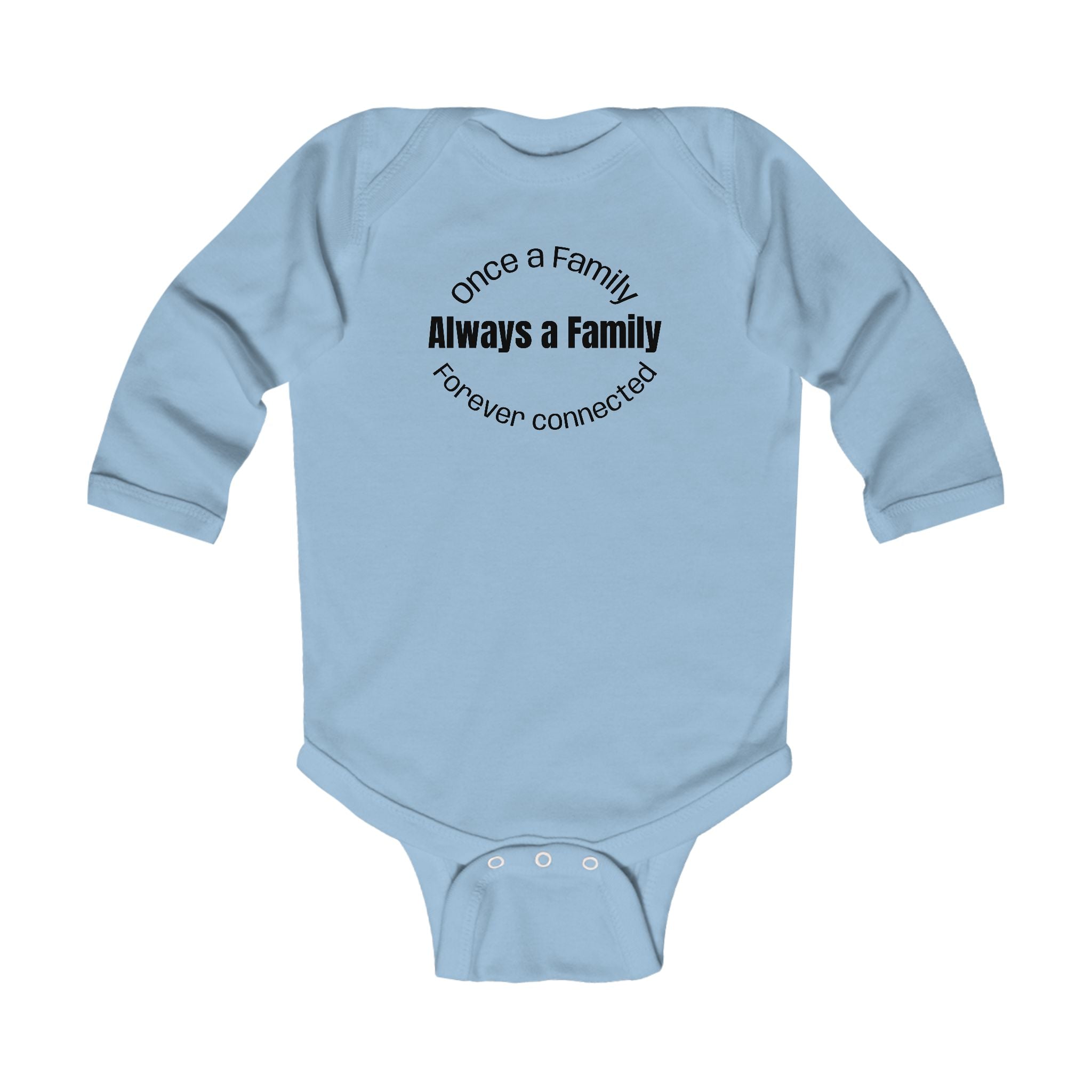 Infant Bodysuit — 'Always a Family' Moose Baby Onesie (Long Sleeve)