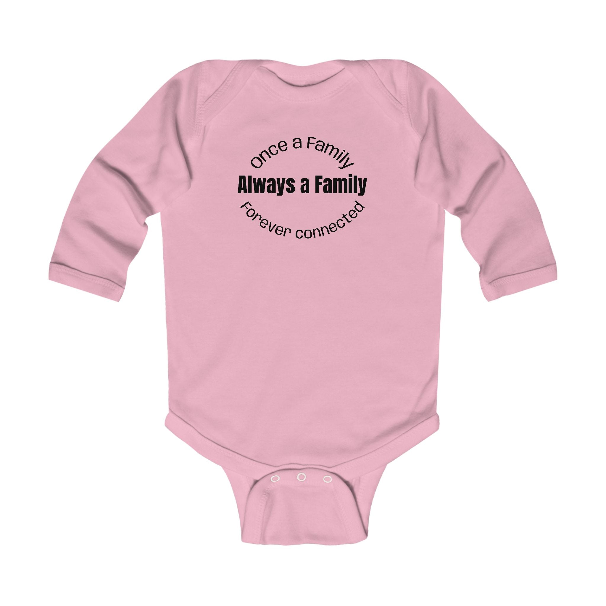 Infant Bodysuit — 'Always a Family' Moose Baby Onesie (Long Sleeve)