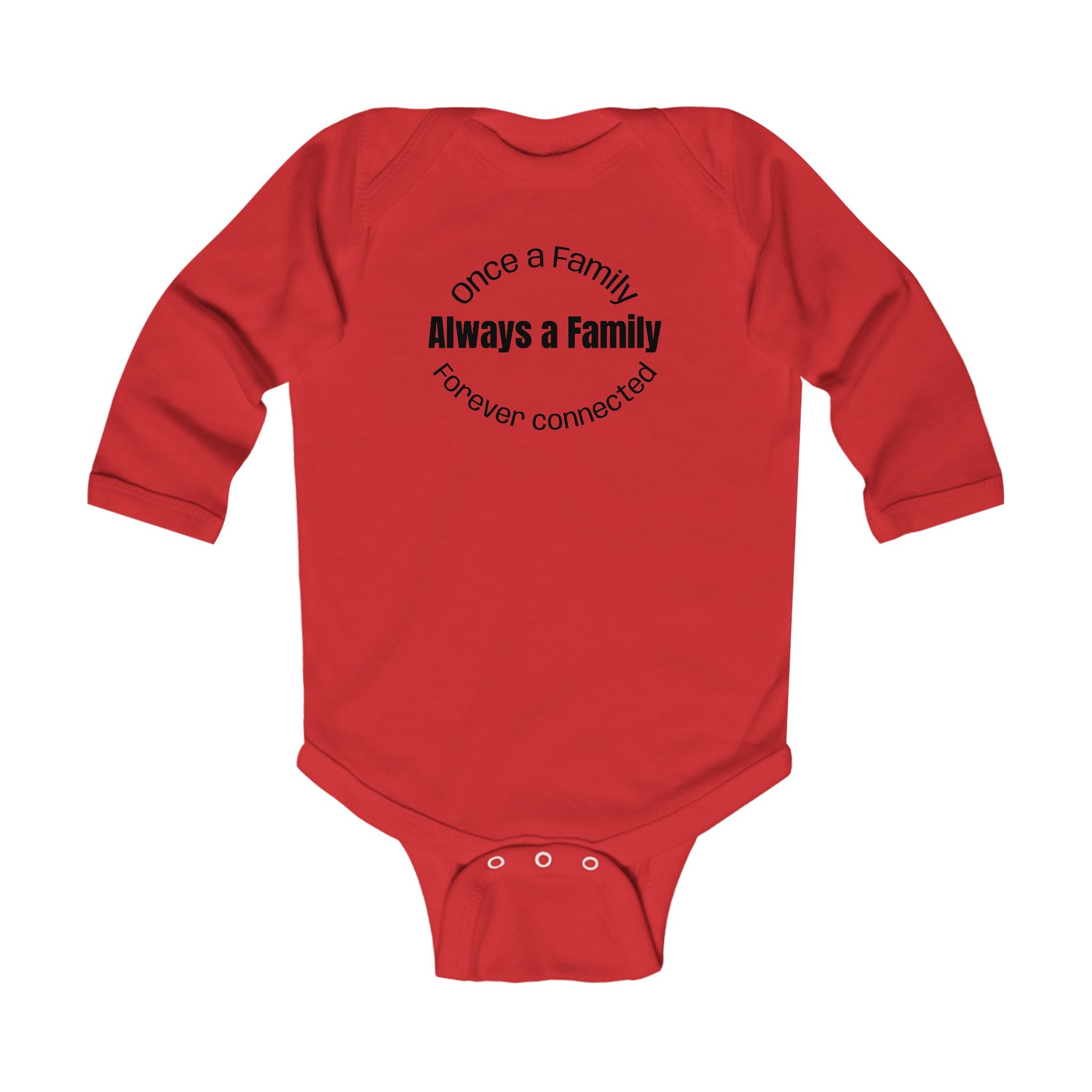 Infant Bodysuit — 'Always a Family' Moose Baby Onesie (Long Sleeve)
