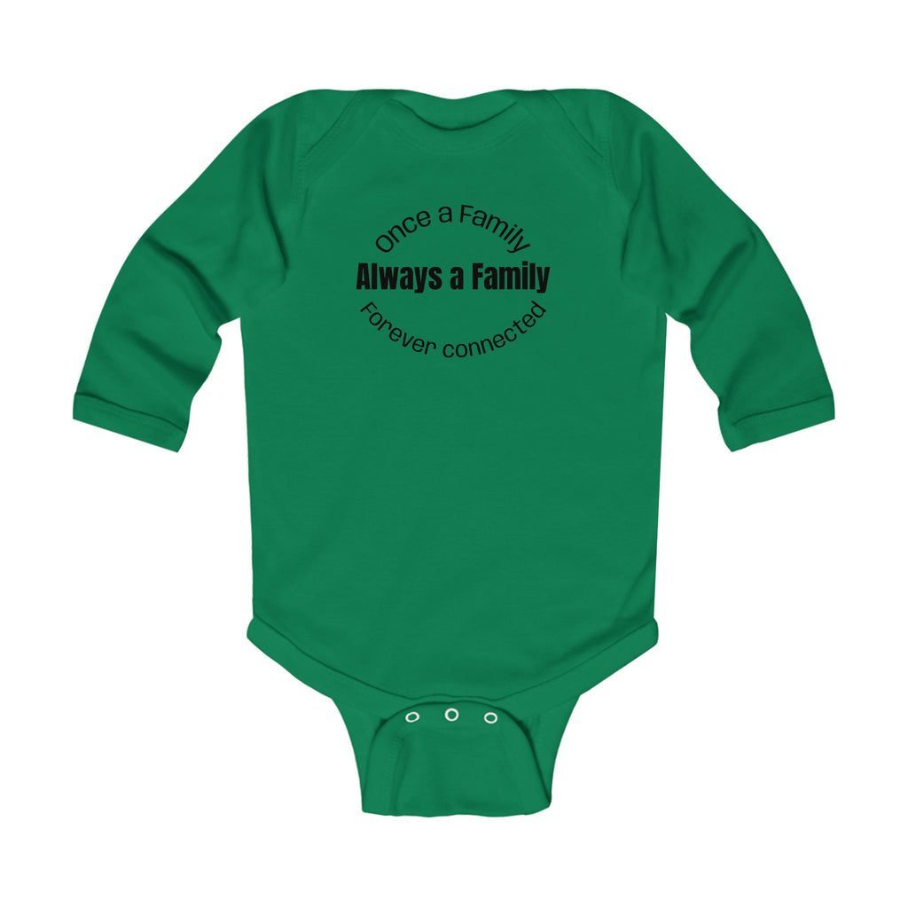 Infant Bodysuit — 'Always a Family' Moose Baby Onesie (Long Sleeve)