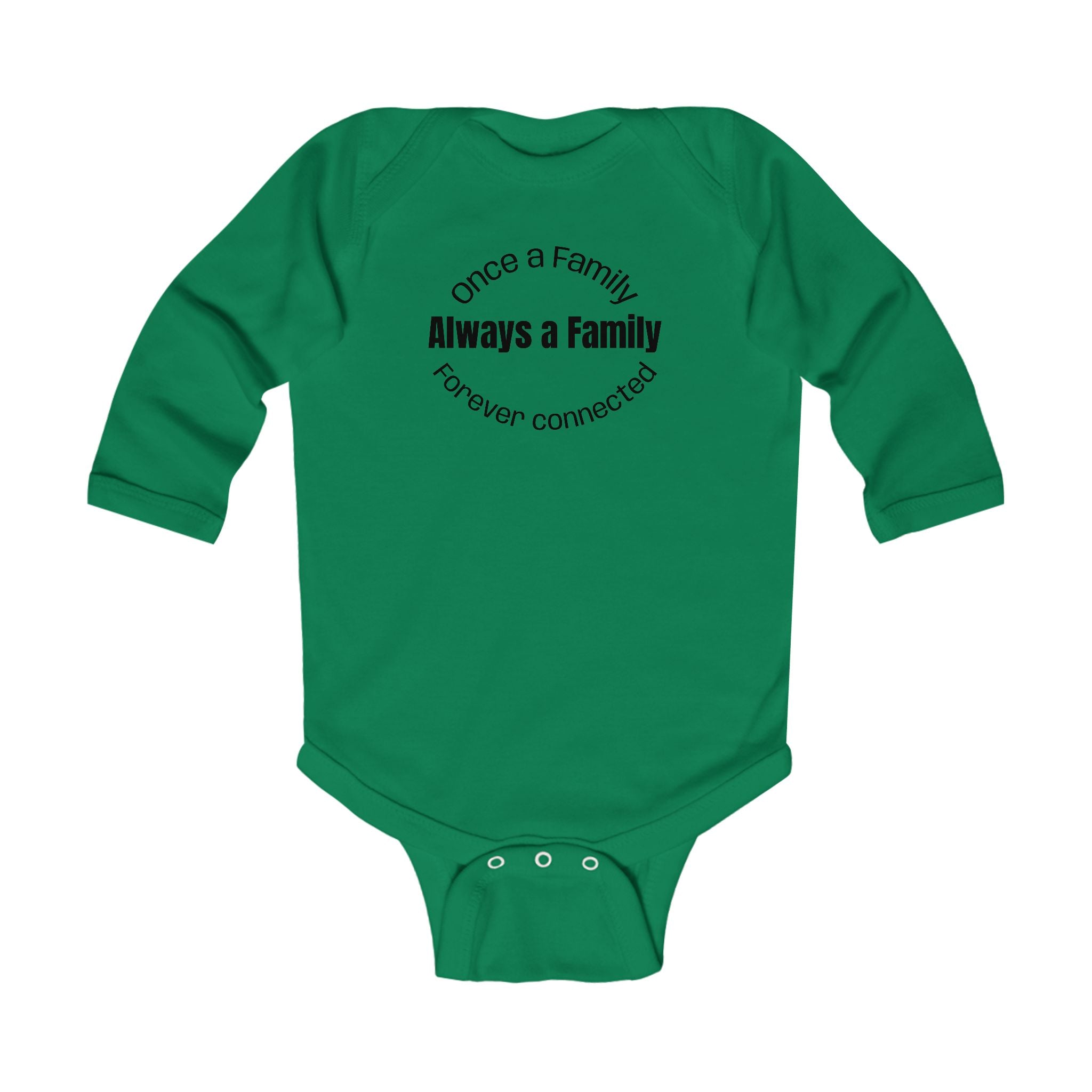 Infant Bodysuit — 'Always a Family' Moose Baby Onesie (Long Sleeve)