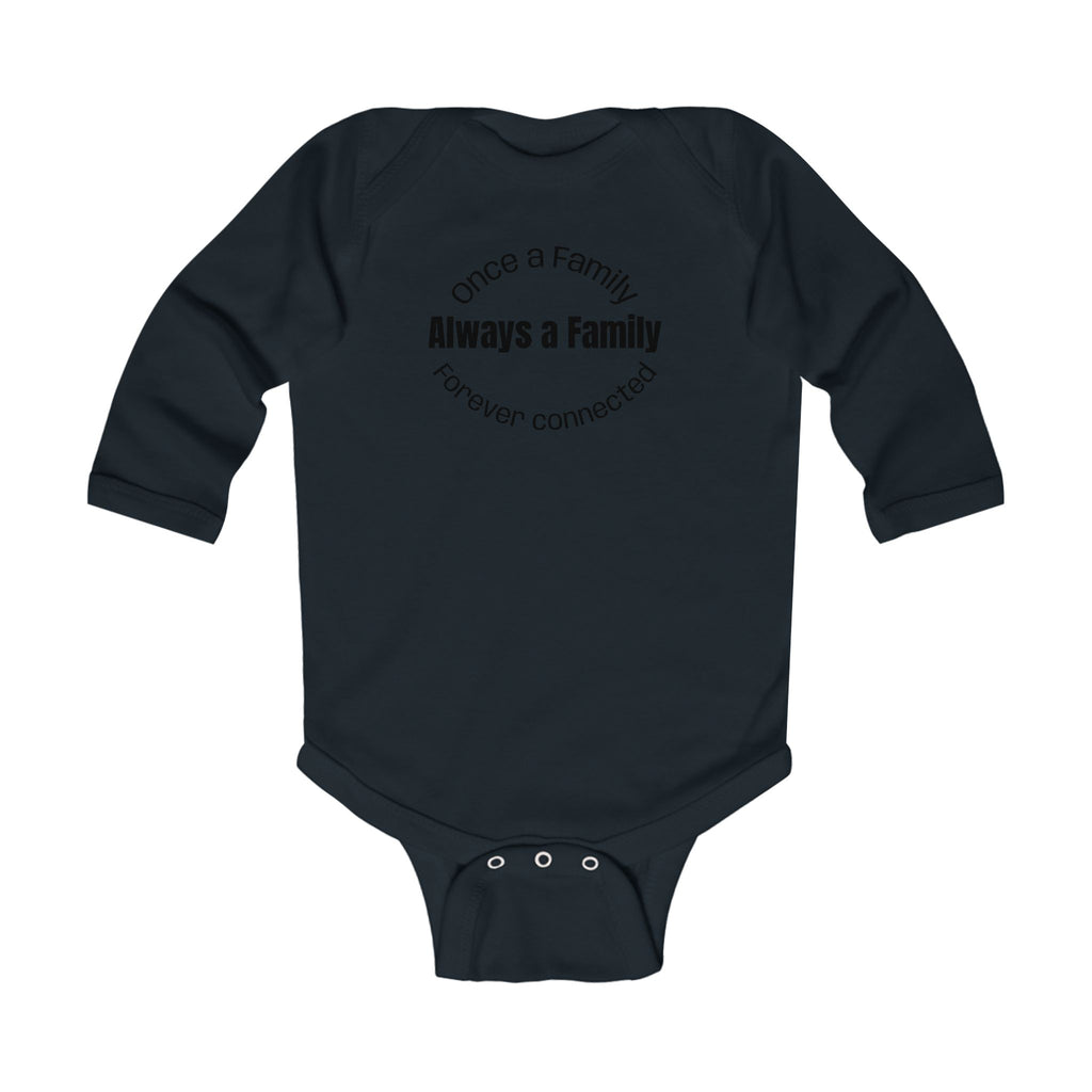 Infant Bodysuit — 'Always a Family' Moose Baby Onesie (Long Sleeve)