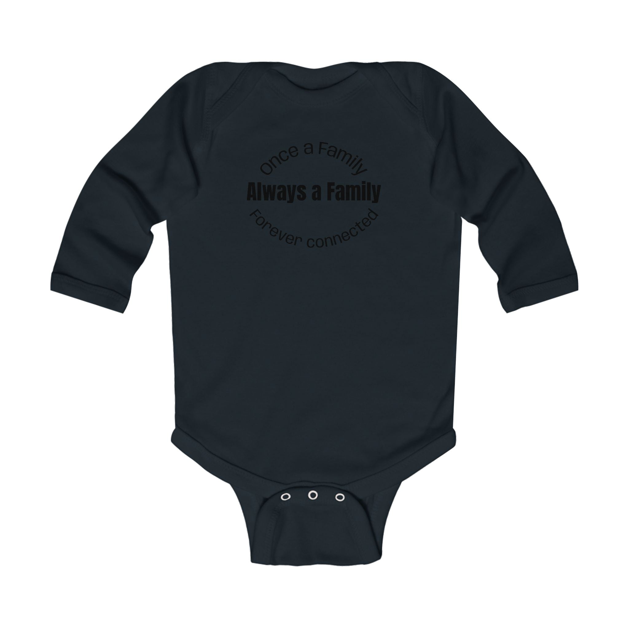 Infant Bodysuit — 'Always a Family' Moose Baby Onesie (Long Sleeve)