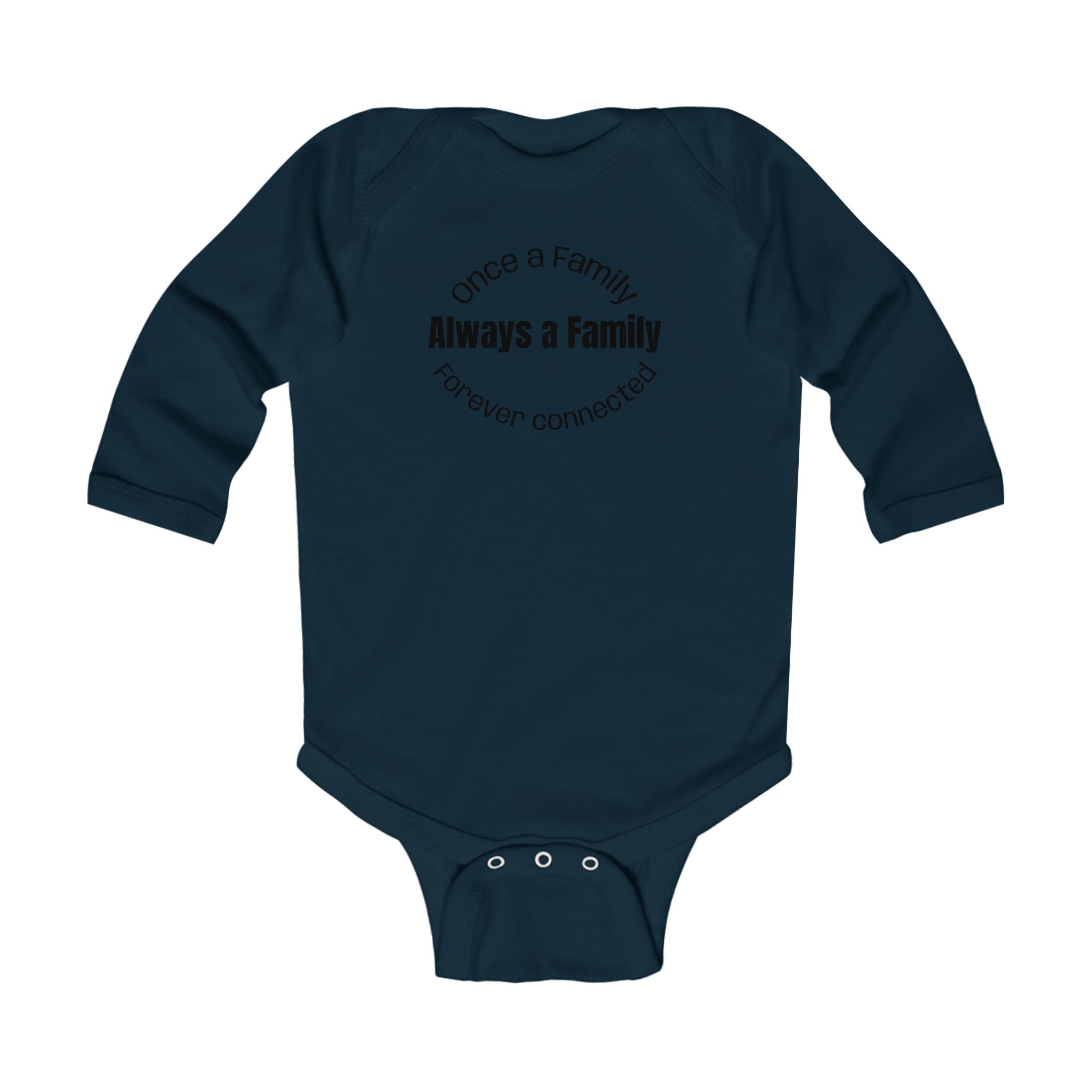 Infant Bodysuit — 'Always a Family' Moose Baby Onesie (Long Sleeve)