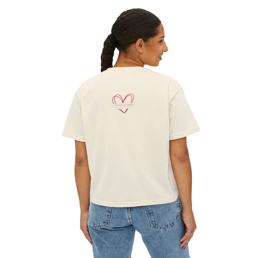 "Always a Family" Easter Women's Boxy Tee
