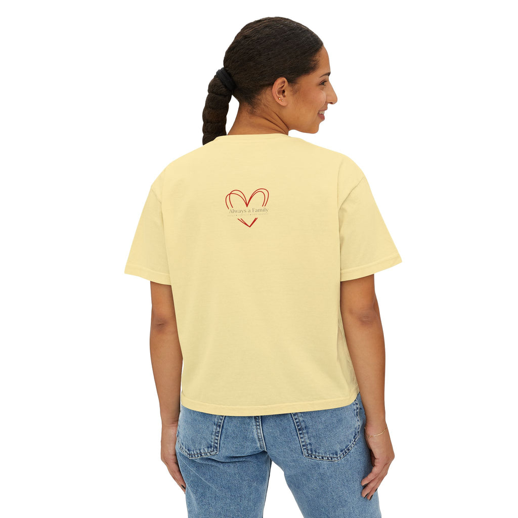 "Always a Family" Easter Women's Boxy Tee