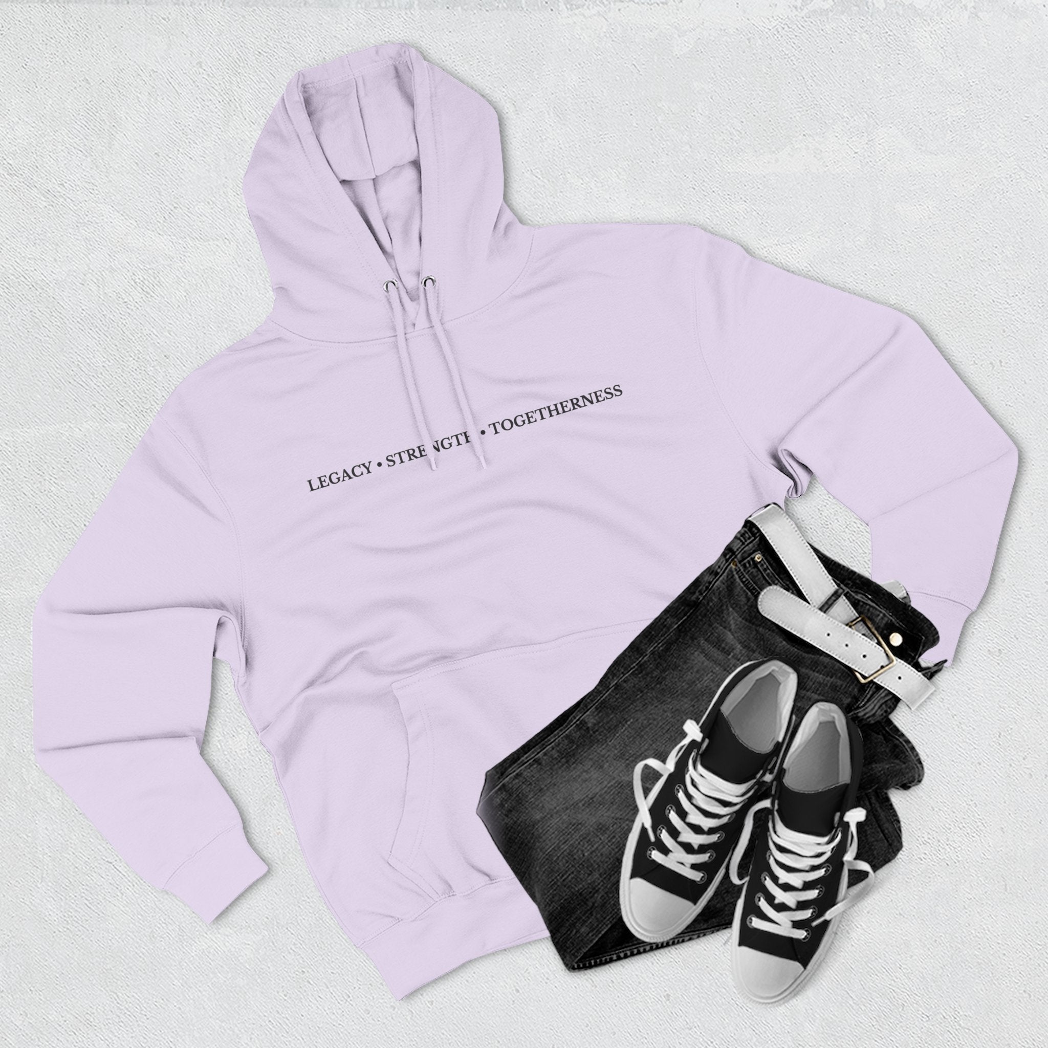 Moose Illustration Hoodie — "Always A Family" Graphic Fleece Hoodie