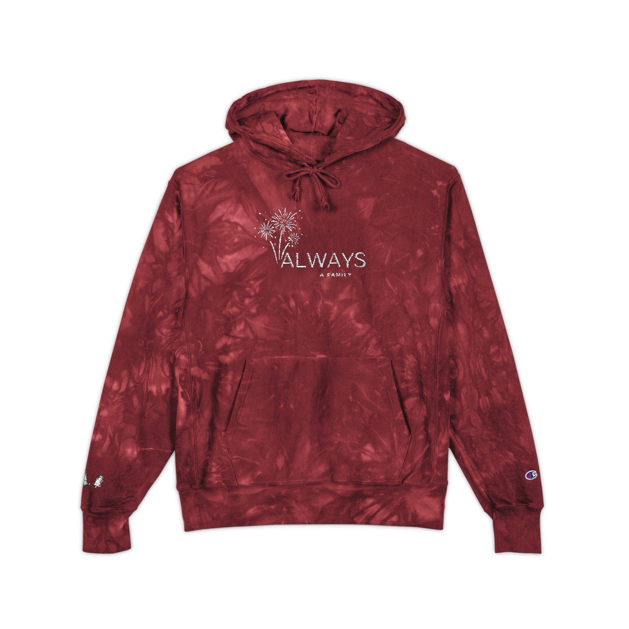 Unisex Champion Tie-Dye Hoodie (Embroidery) Fourth of July